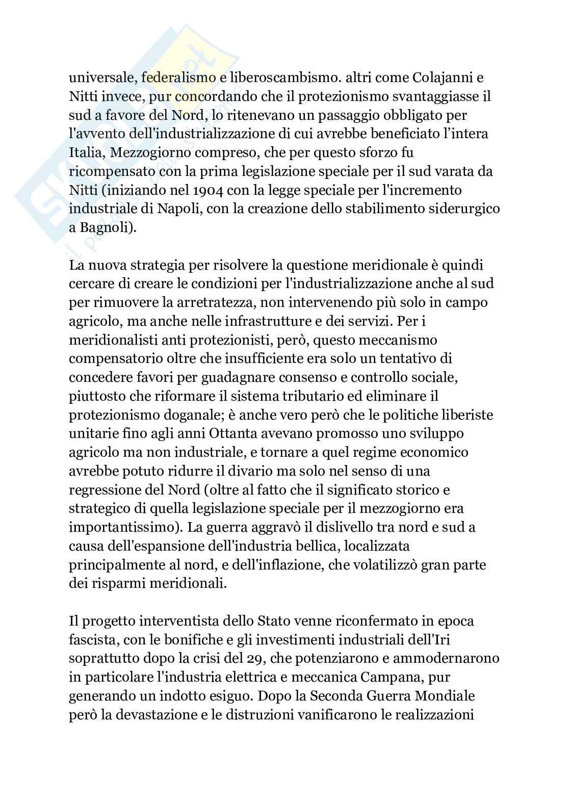 Storia contemporanea - Questione meridionale Pag. 26