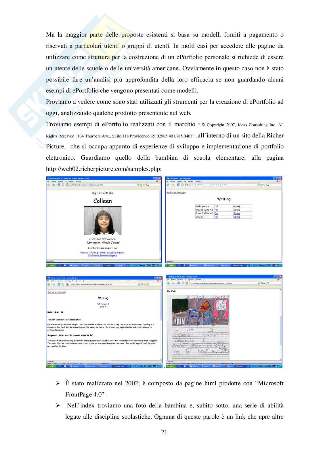 E-Portfolio nella primaria: il bambino digitale si esprime attraverso strumenti informatici Pag. 21