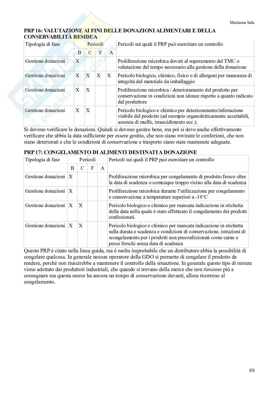 Organizzazione, processi e sicurezza alimentare nella grande distribuzione organizzata Pag. 91