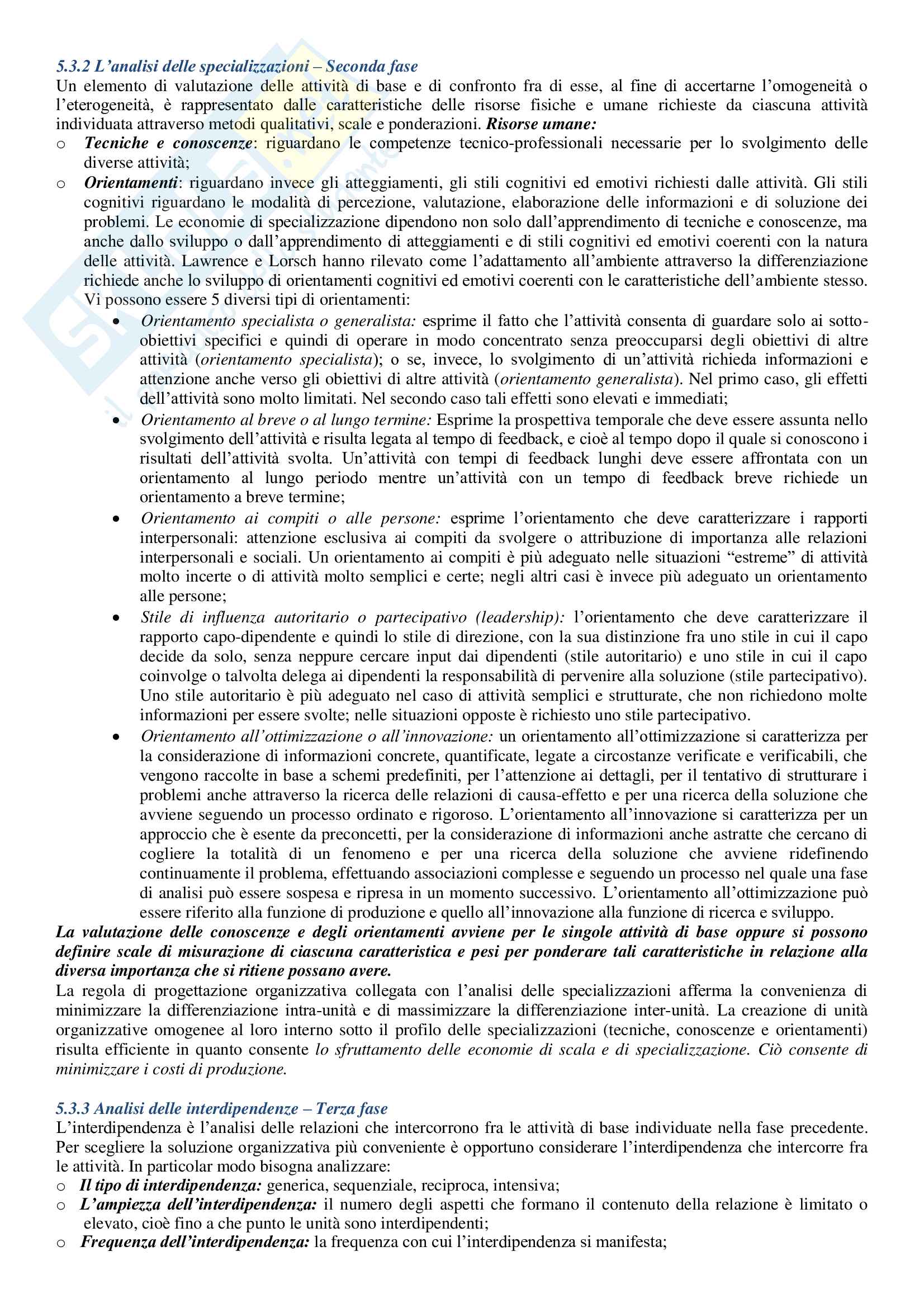 Riassunto Organizzazione delle Aziende Pag. 31