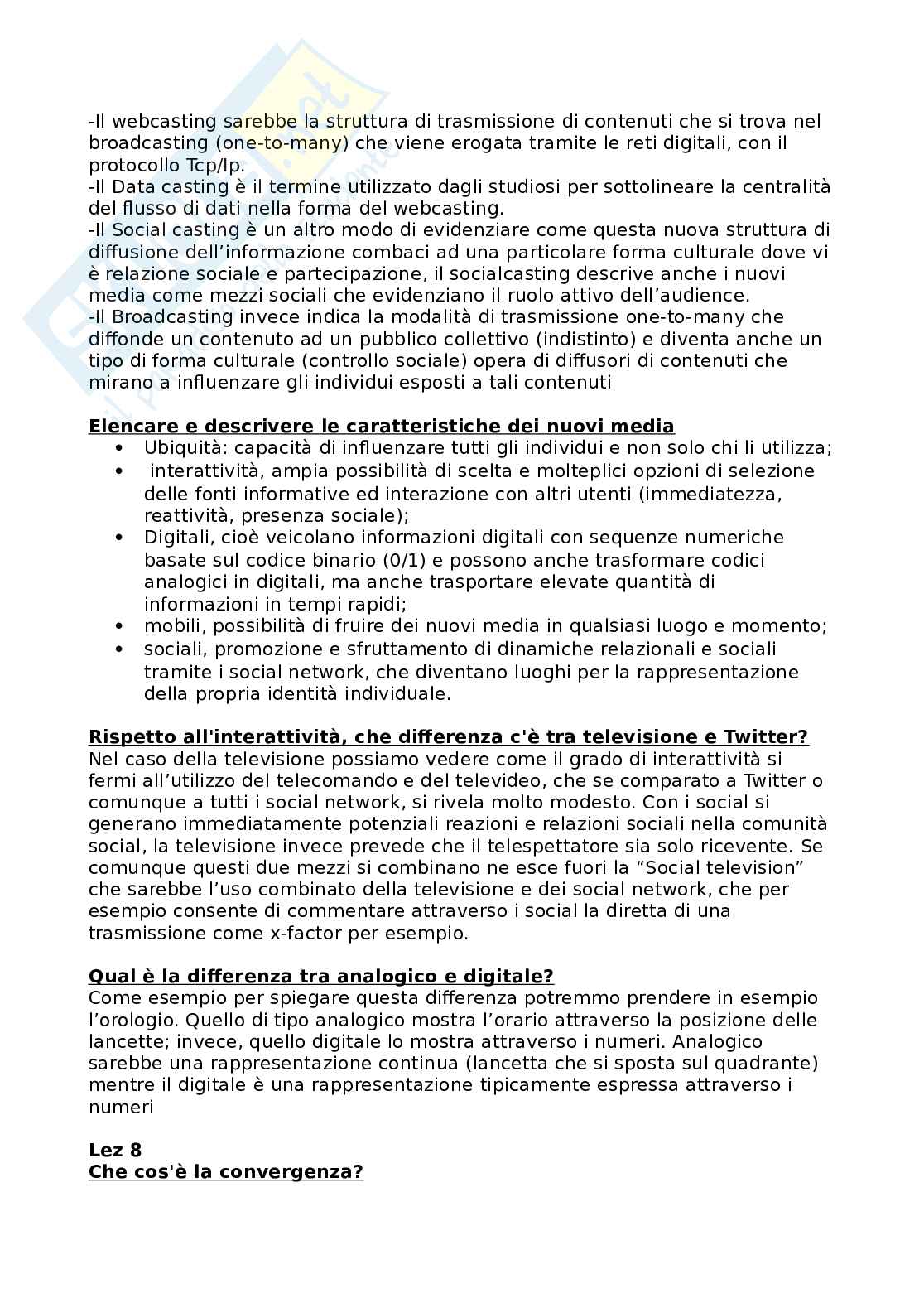 Domande aperte Comunicazione 2.0 Pag. 2
