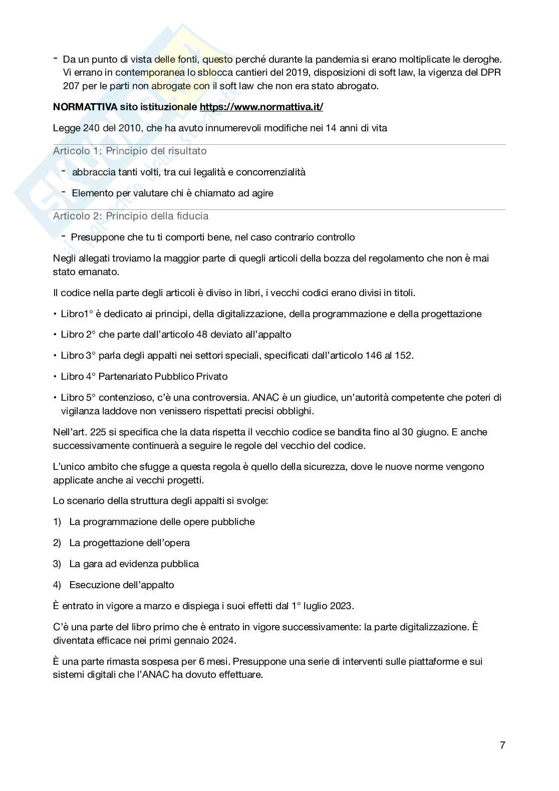 Prima parte Legislazione delle opere pubbliche Pag. 11