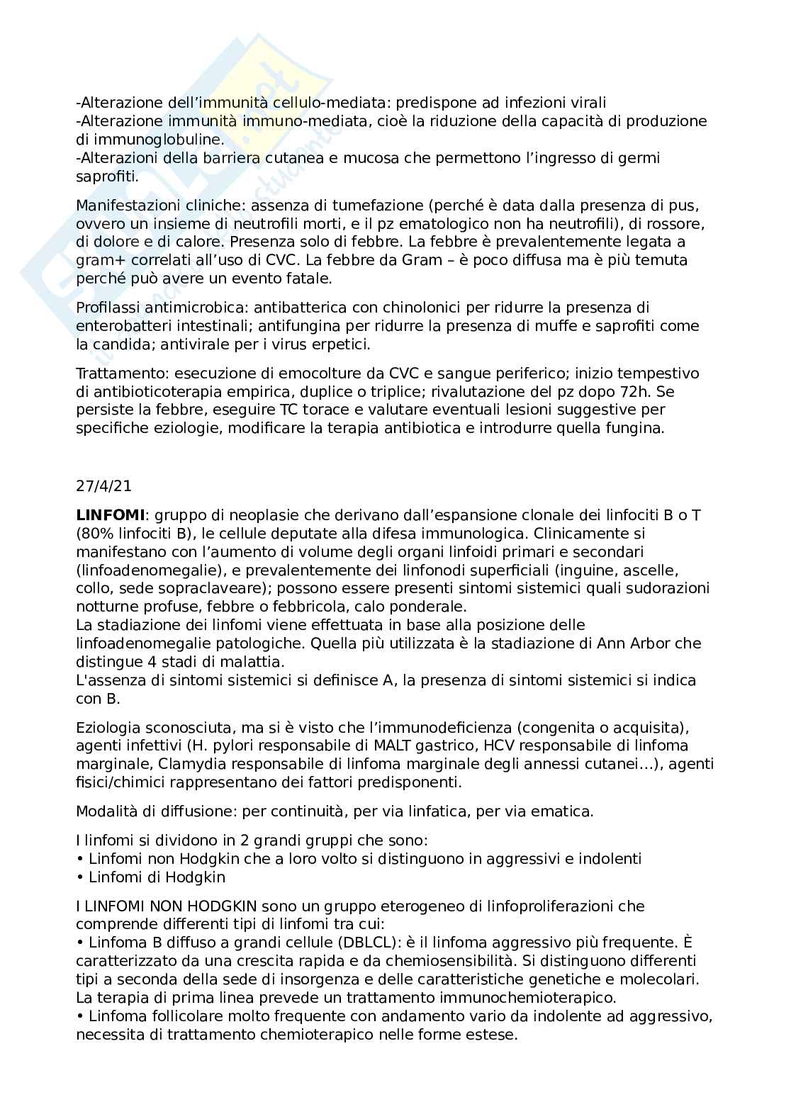 Appunti di ematologia/malattie del sangue Pag. 11