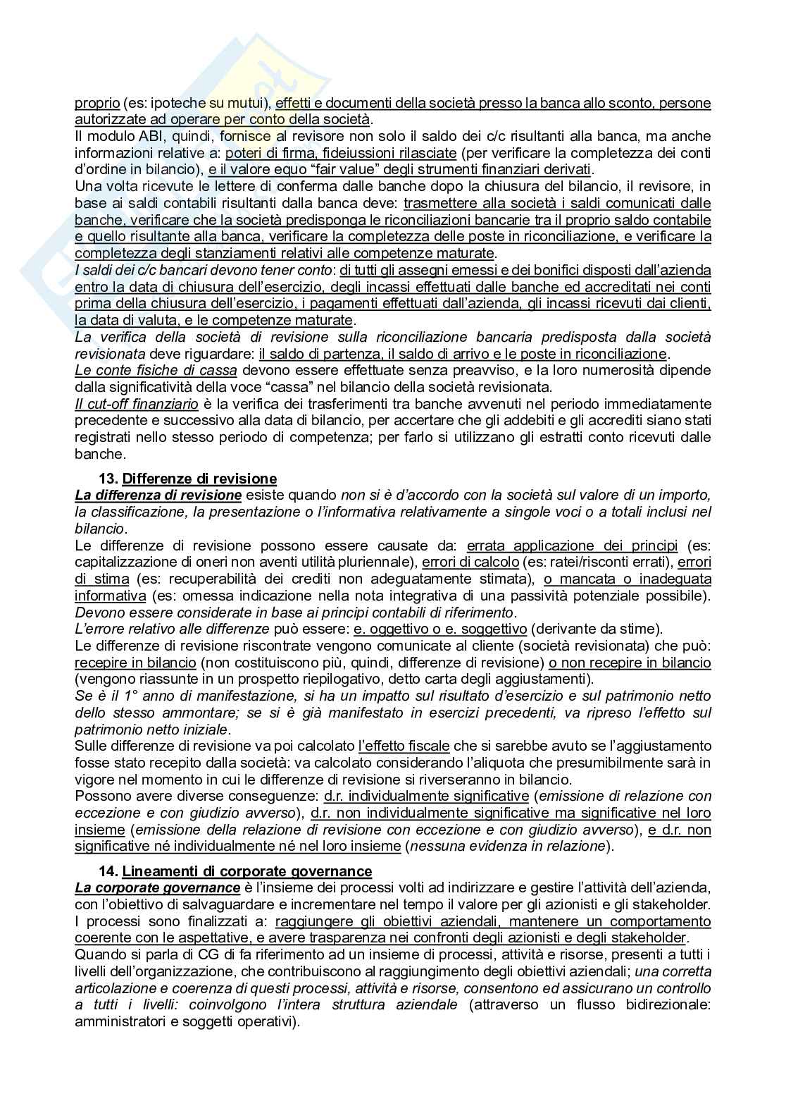 Appunti di Audit e governance Pag. 11