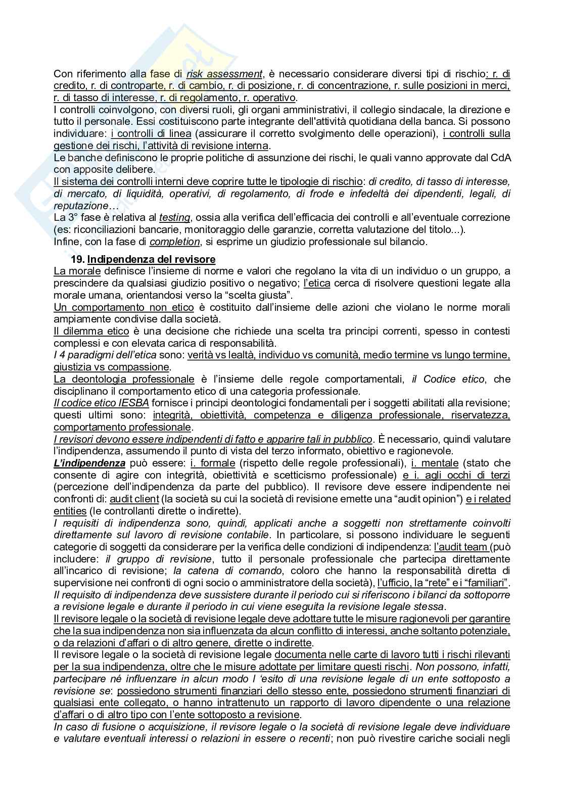 Appunti di Audit e governance Pag. 16