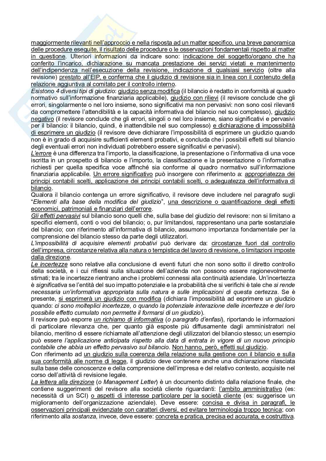 Appunti di Audit e governance Pag. 6