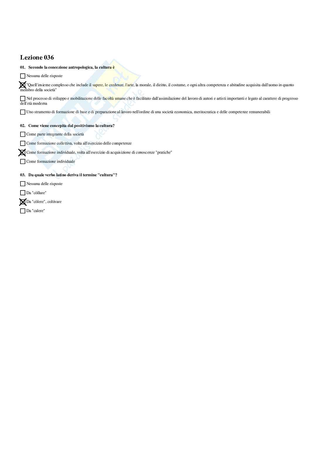 Paniere Organizzazione di eventi e ufficio stampa - Risposte multiple - aggiornato (2026) Pag. 41