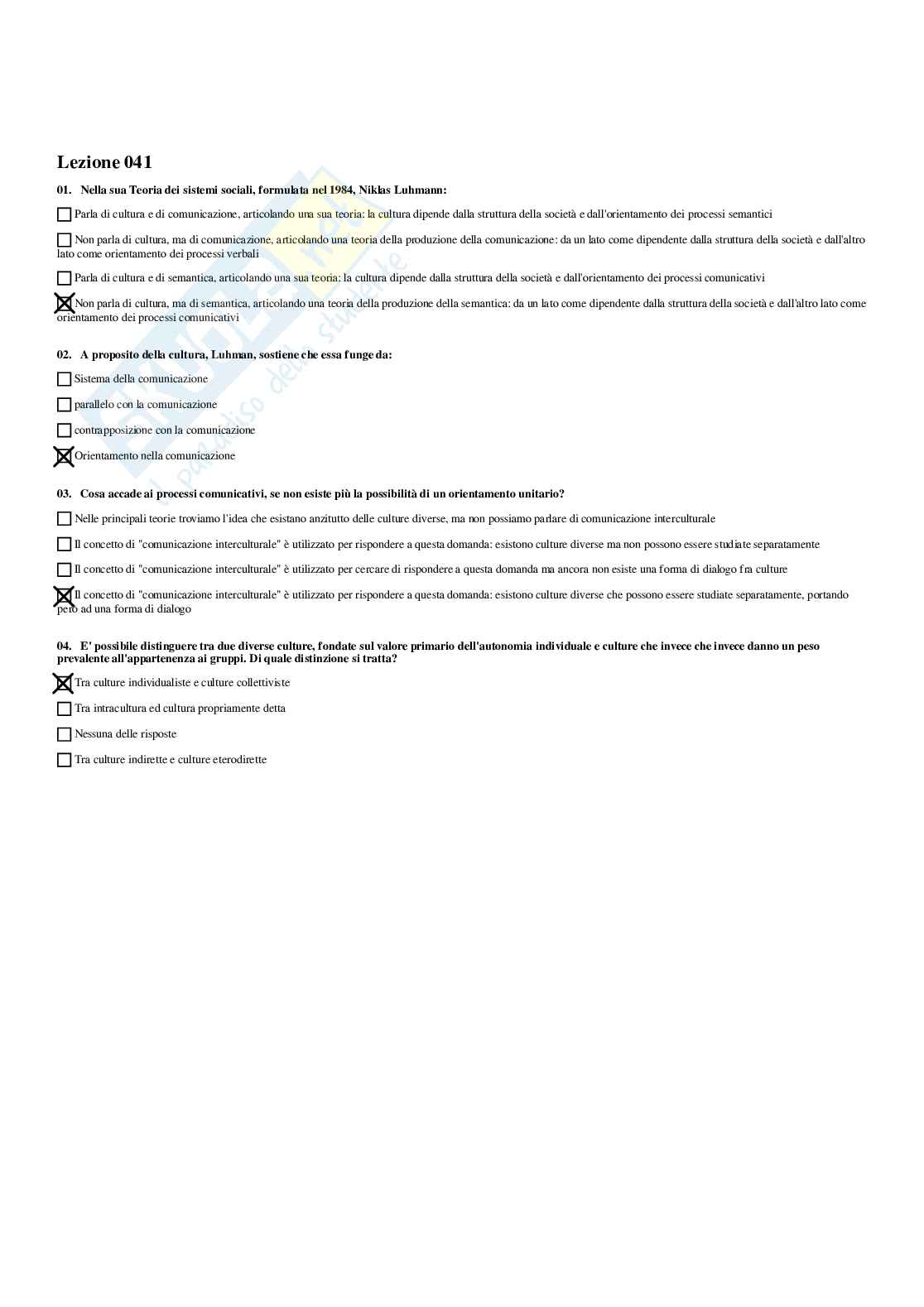 Paniere Organizzazione di eventi e ufficio stampa - Risposte multiple - aggiornato (2026) Pag. 46