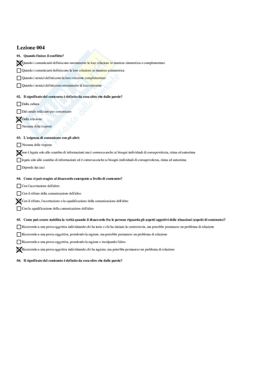 Paniere Organizzazione di eventi e ufficio stampa - Risposte multiple - aggiornato (2026) Pag. 6