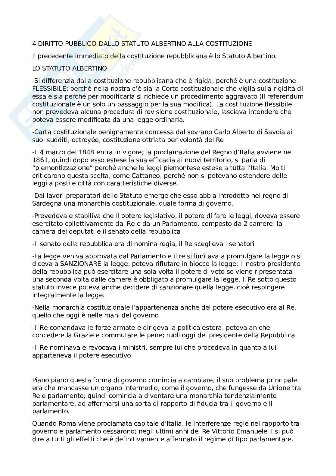 Diritto pubblico - parte 1 Pag. 1