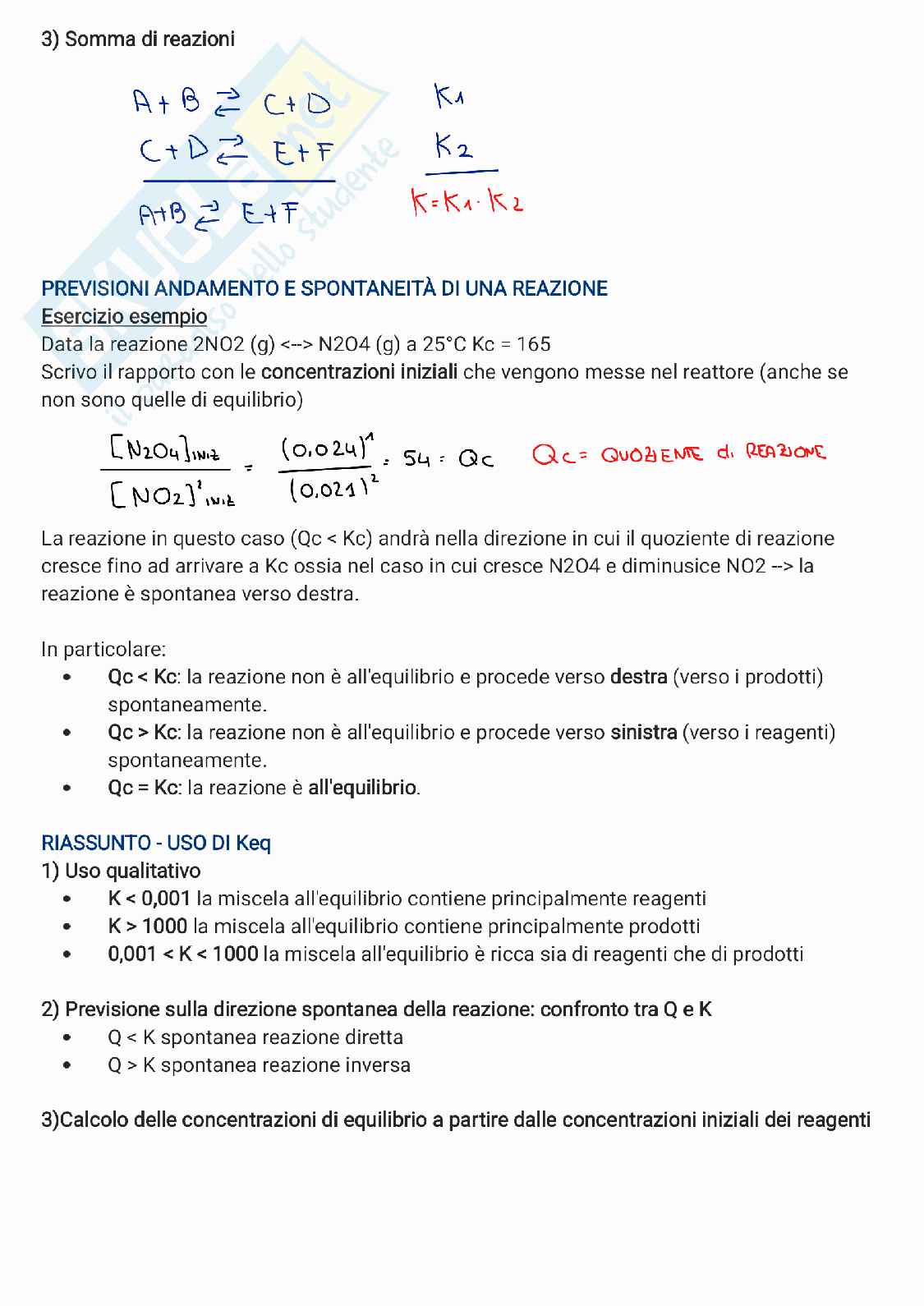 Equilibrio chimico  Pag. 6