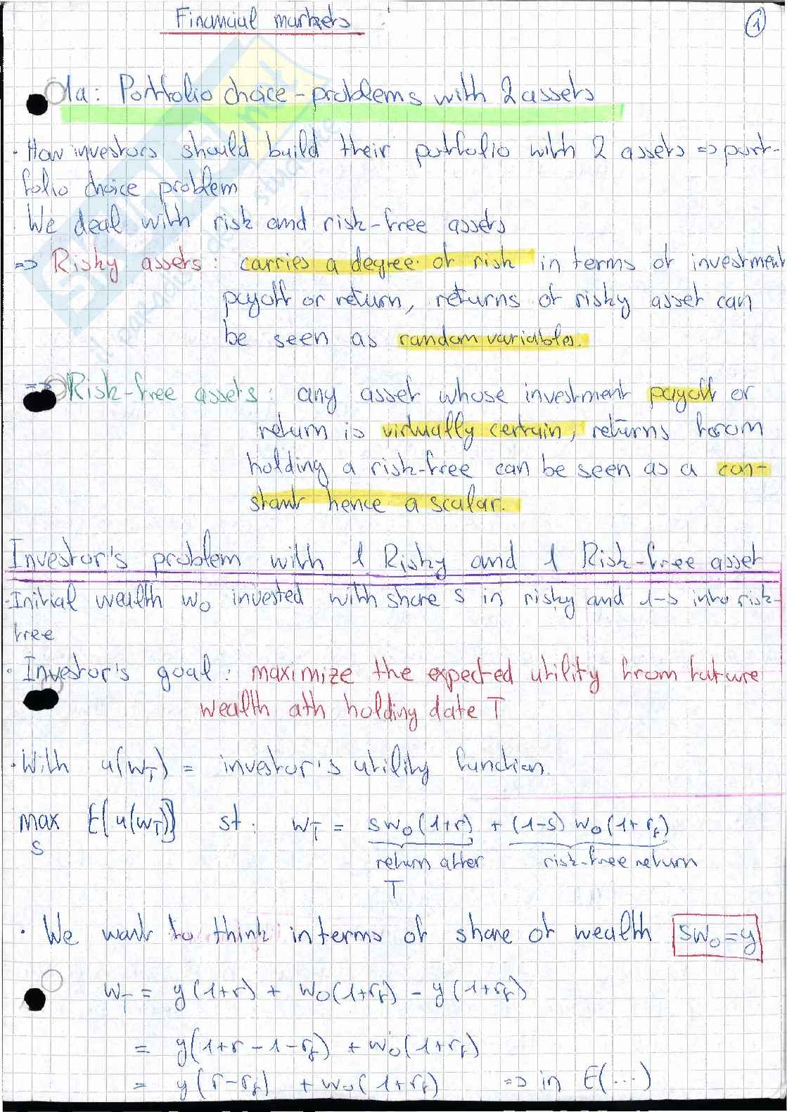 Financial Market Pag. 1