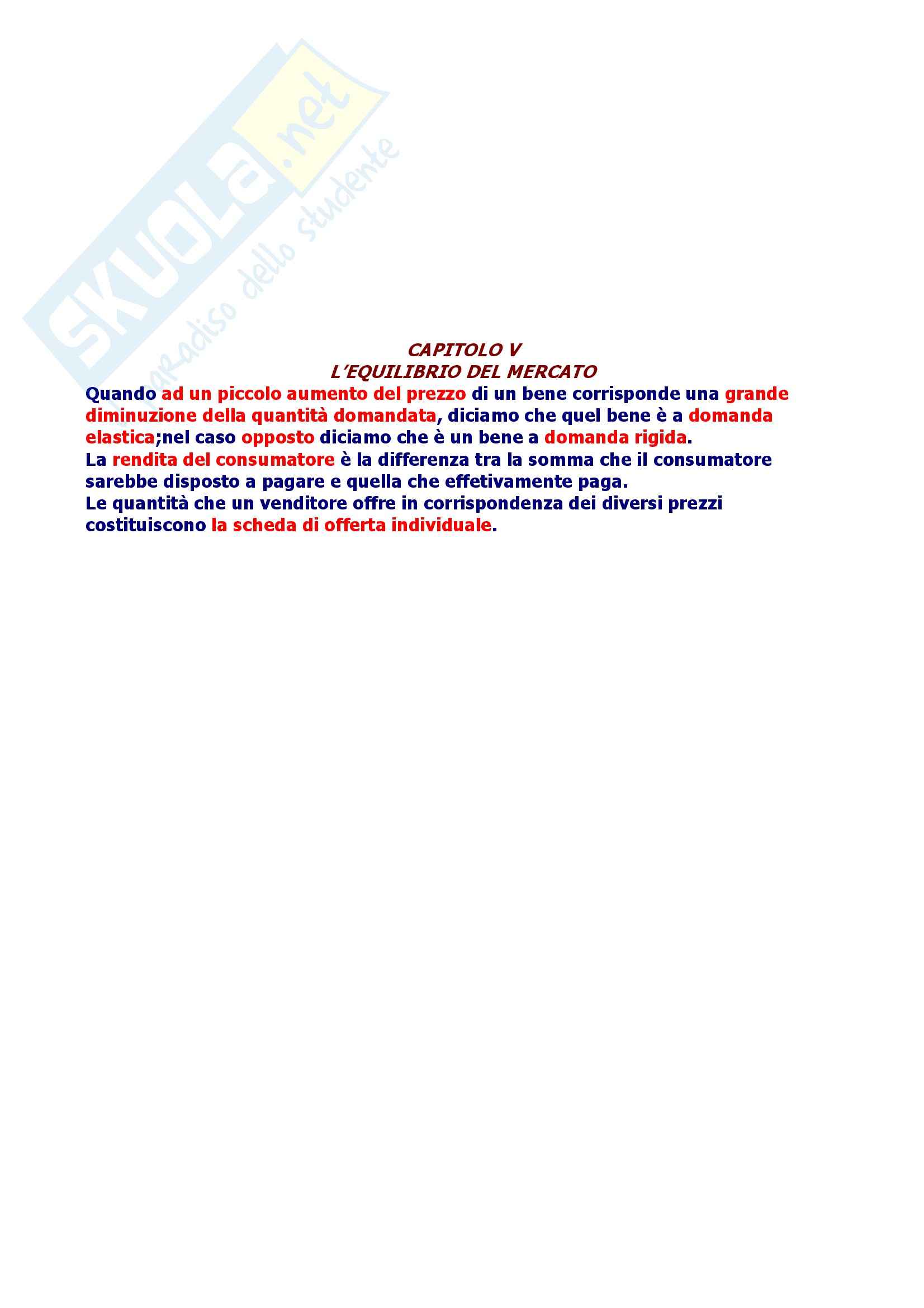 Riassunto esame Economia Politica, prof. Martucci, libro consigliato Elementi di Economia Politica, Palmerio Pag. 6