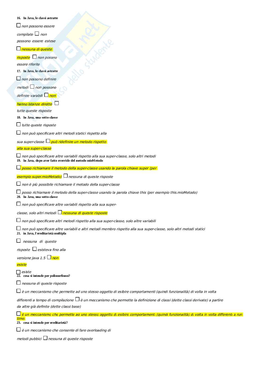 Linguaggi di programmazione - Risposte Pag. 21