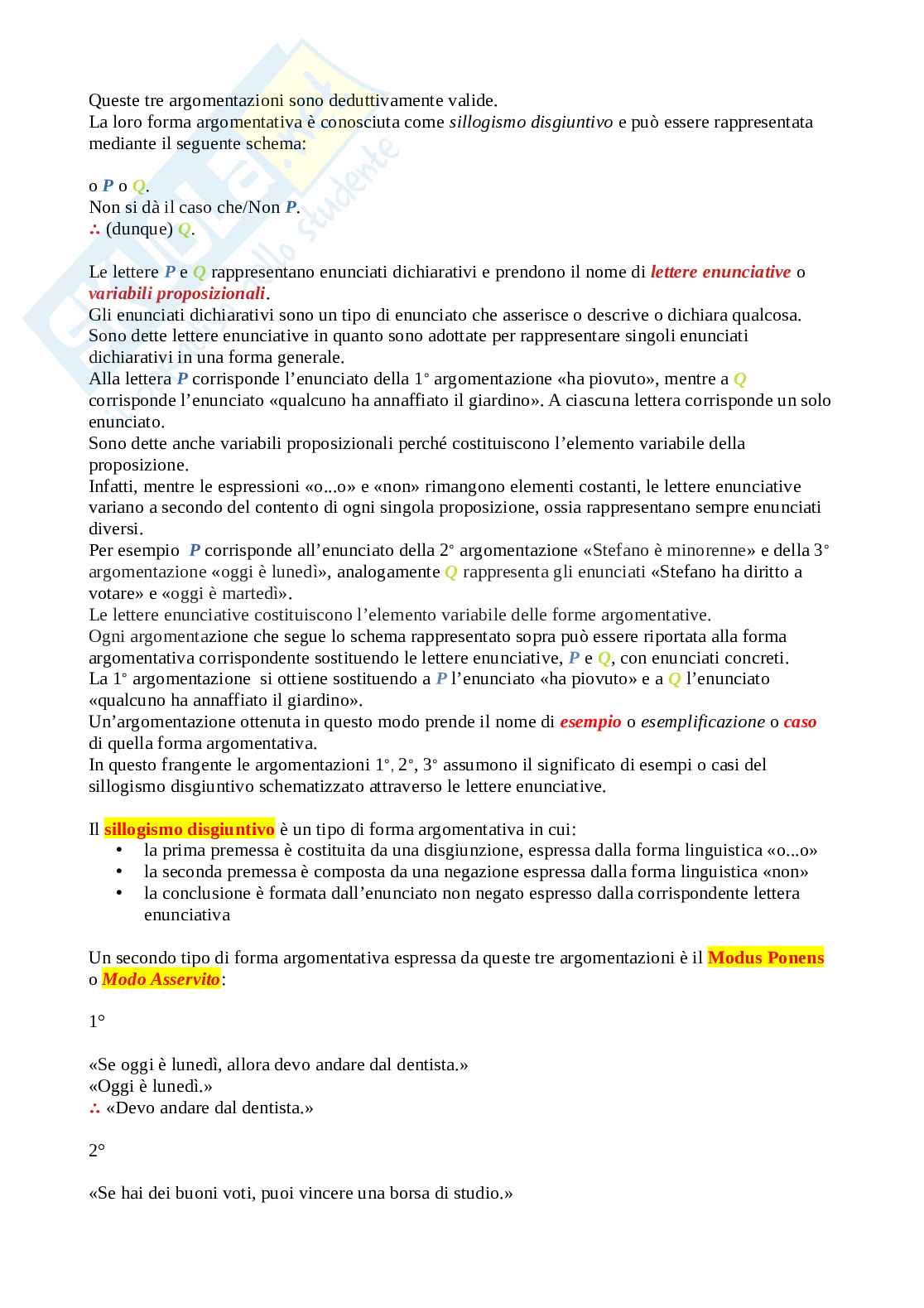 Riassunto esame Logica, Prof. Bellotti Luca, libro consigliato Logica, Varzi Pag. 6