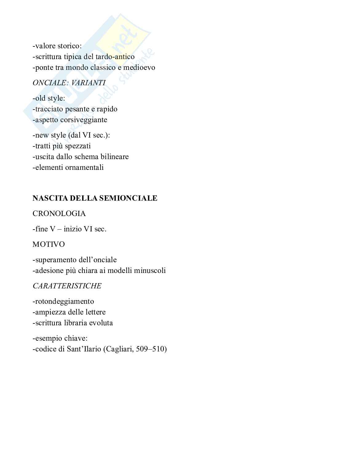 Paleografia - Fondamenti e scrittura latina in epoca romana (Schemi + Domande esame) Pag. 16