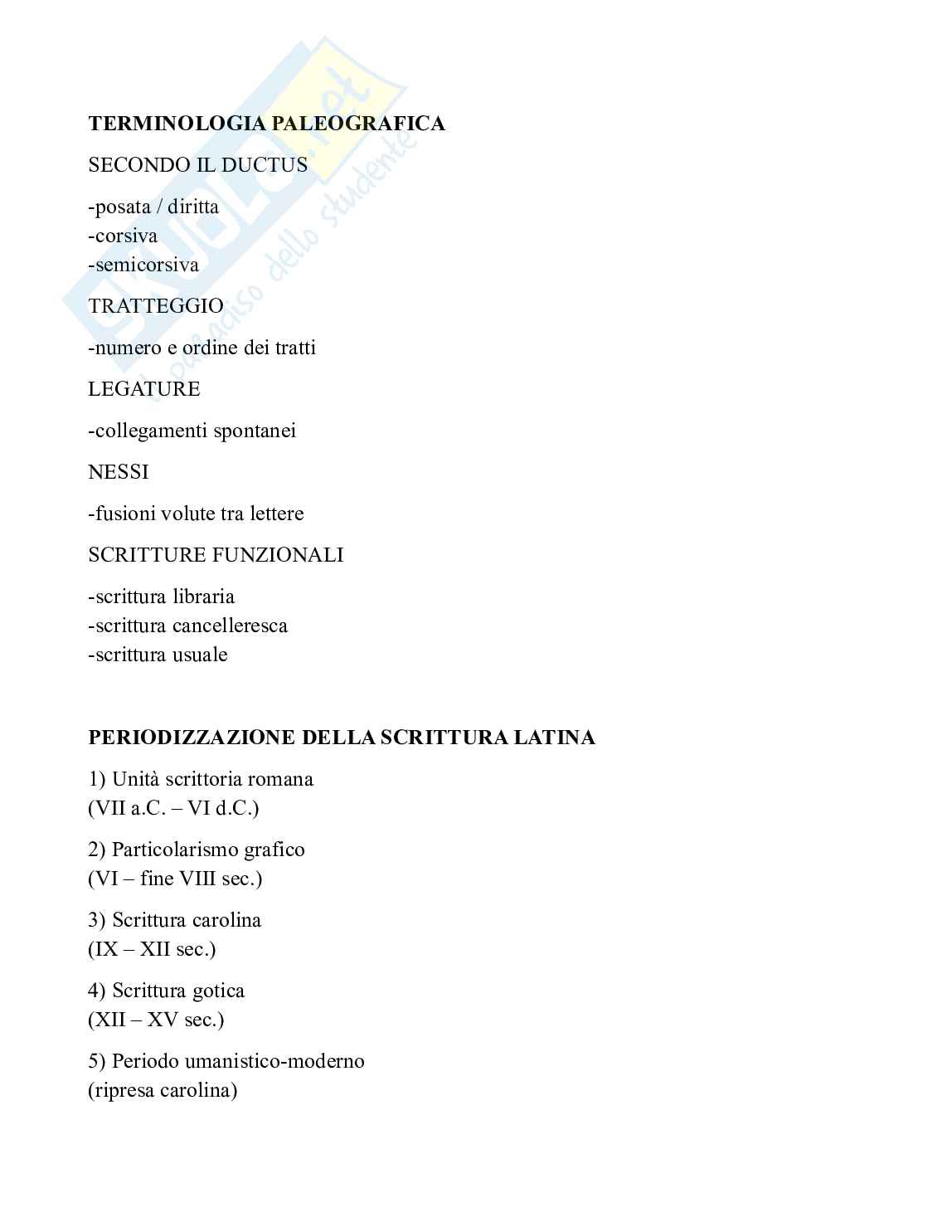 Paleografia - Fondamenti e scrittura latina in epoca romana (Schemi + Domande esame) Pag. 6