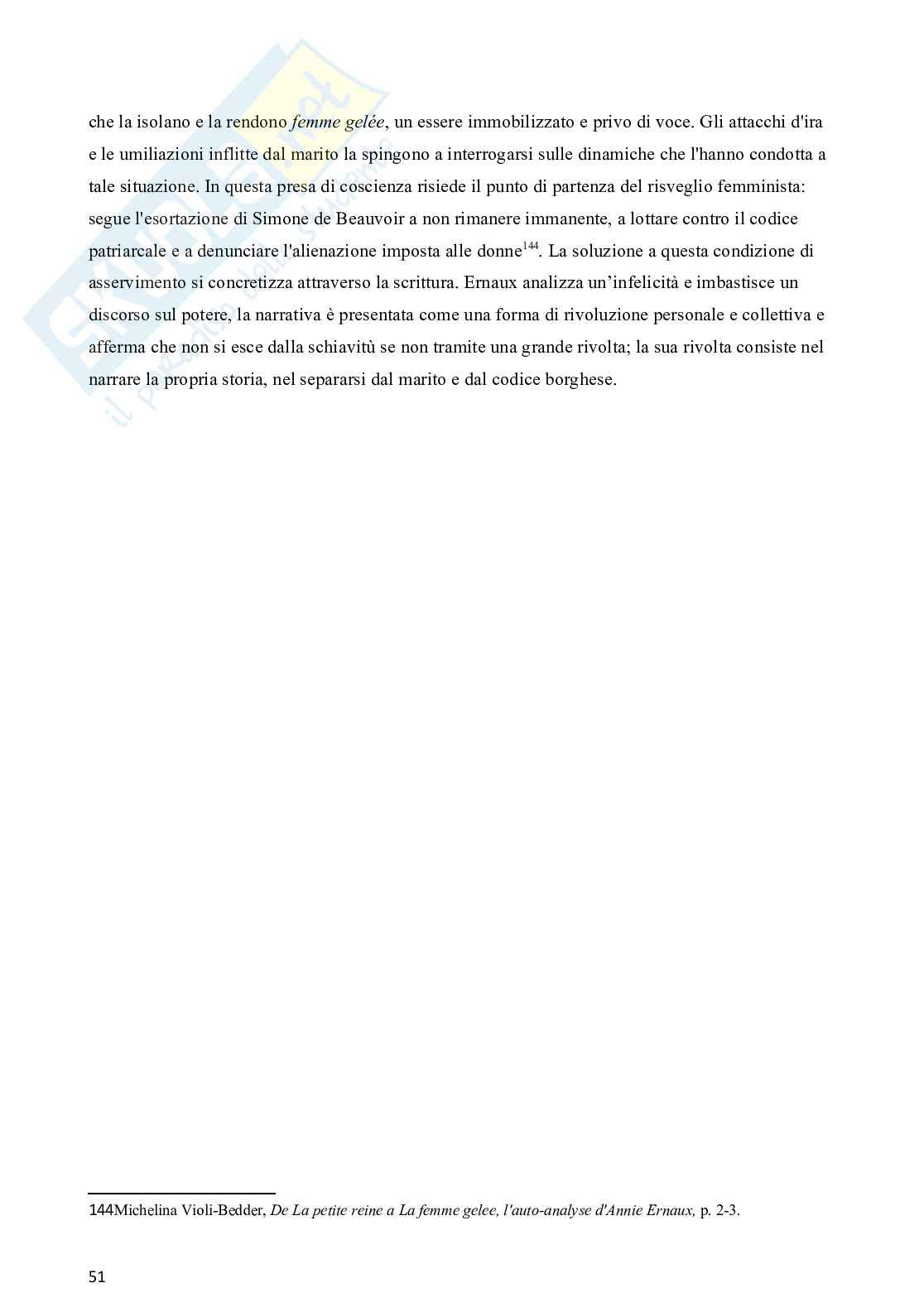 Alba de Céspedes e Annie Ernaux: la costruzione dell’identità femminile in rapporto all’incontro con il maschile. Pag. 51