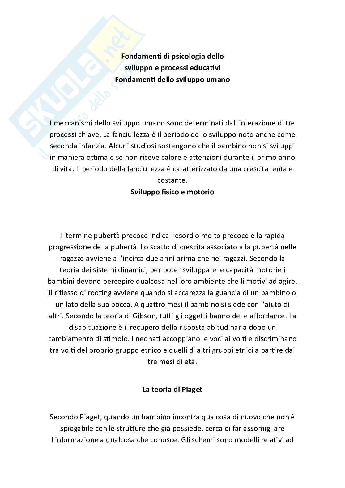 Appunti esame Psicologia dello sviluppo Pag. 1
