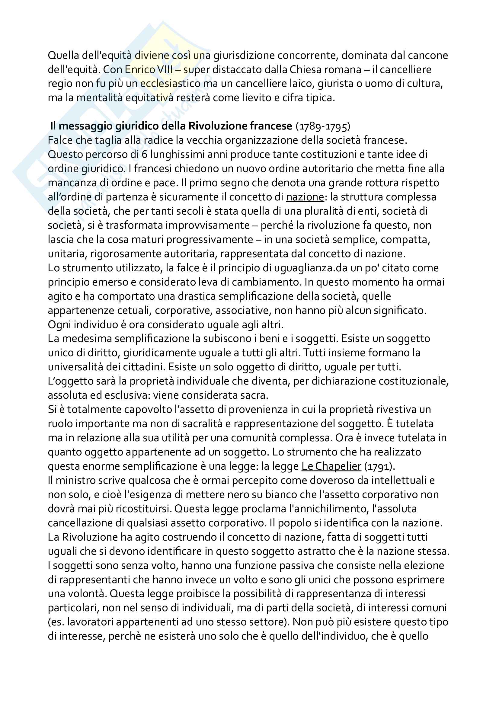 Riassunto esame Storia del diritto, prof. Stronati, libro consigliato Paolo Grossi - L'Europa del diritto Pag. 26