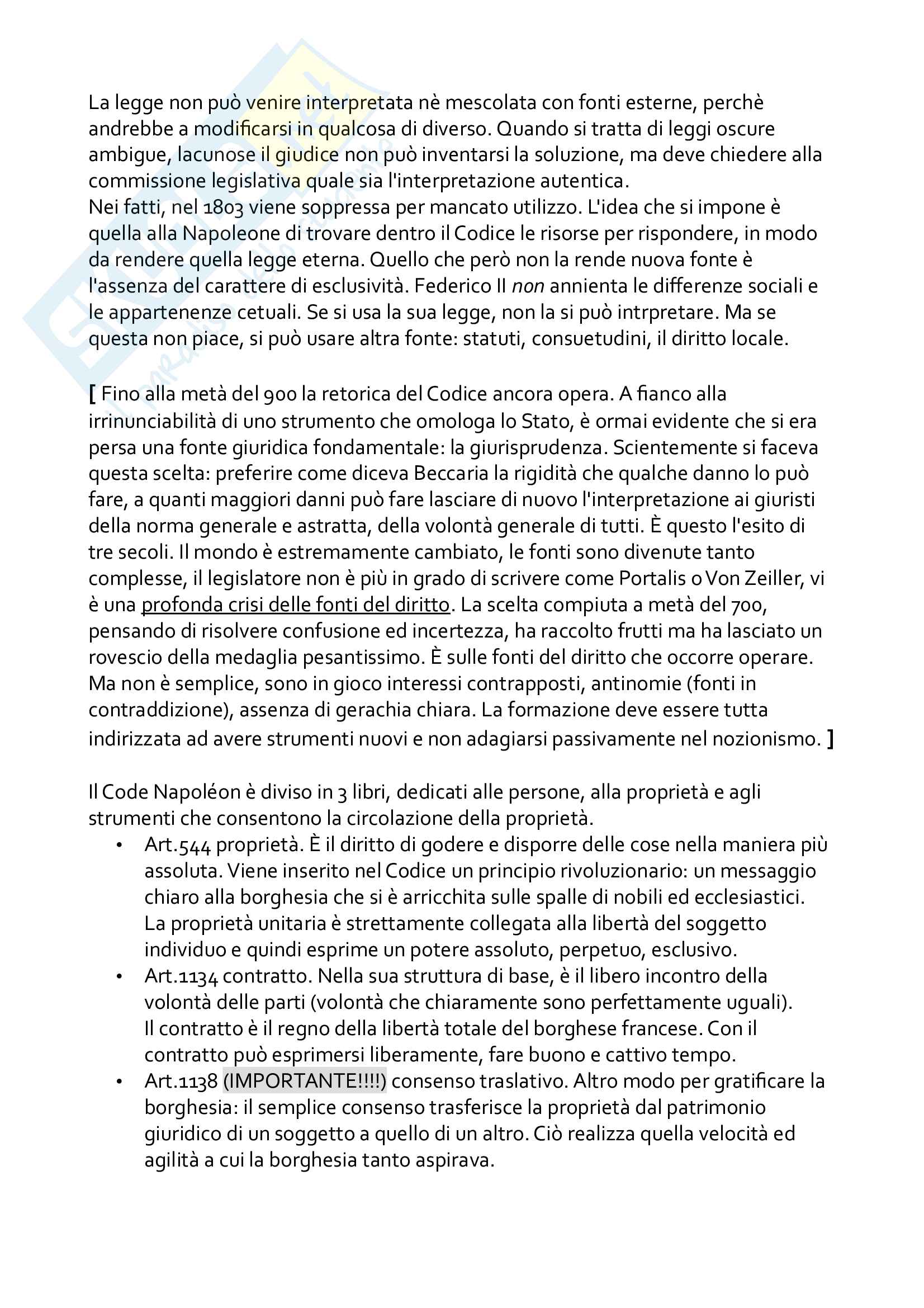 Riassunto esame Storia del diritto, prof. Stronati, libro consigliato Paolo Grossi - L'Europa del diritto Pag. 31