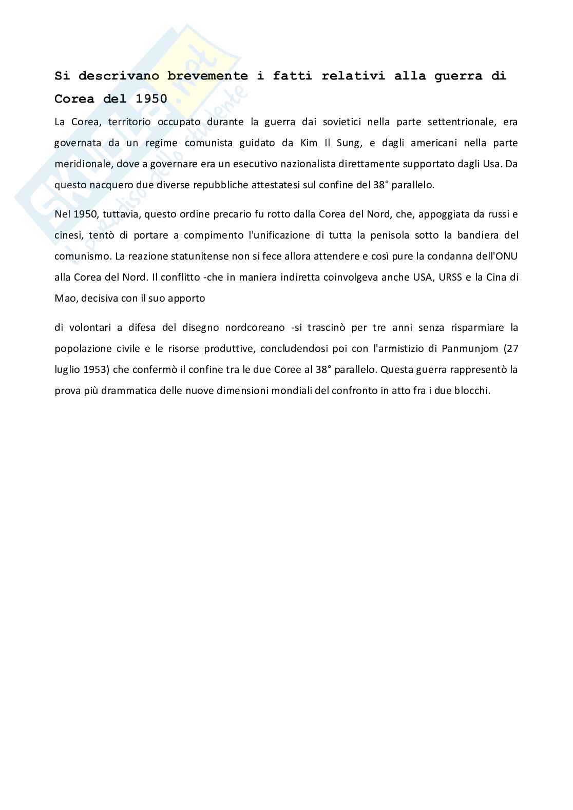 Paniere Storia contemporanea - Risposte aperte (2026) Pag. 41