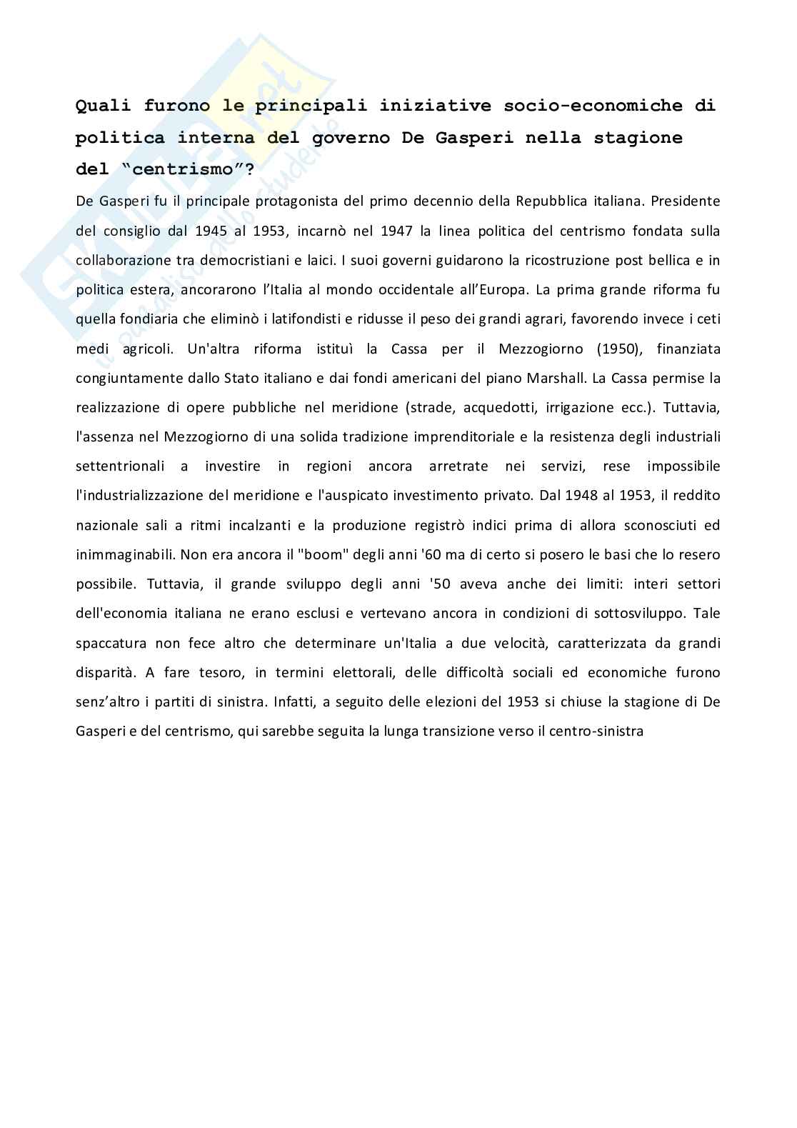 Paniere Storia contemporanea - Risposte aperte (2026) Pag. 51