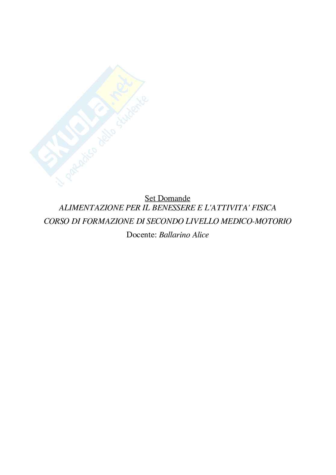 Paniere Alimentazione per il benessere e l'attività fisica agg. (2026) - Risposte multiple corrette Pag. 2