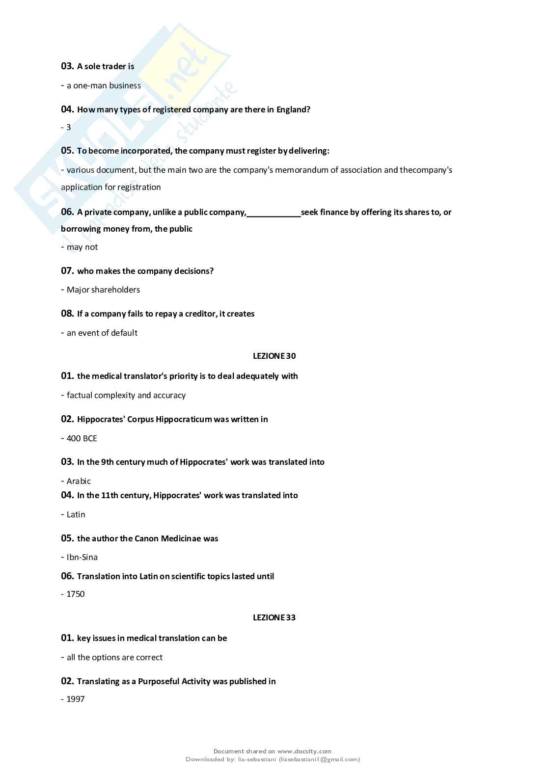 Risposte esame scritto Traduzione inglese 5 Pag. 6