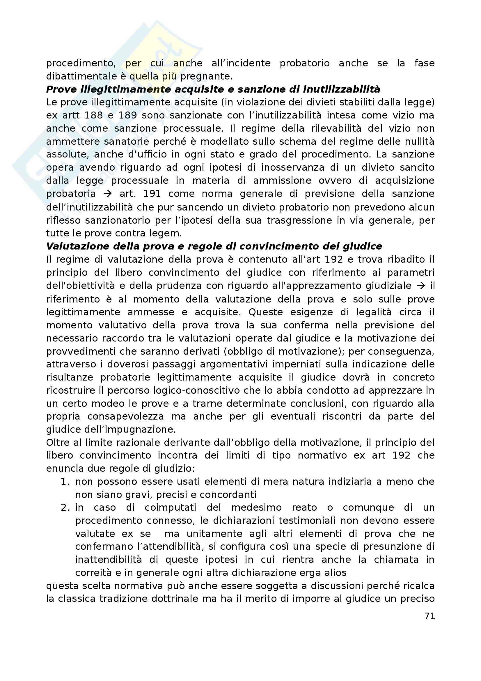 Riassunto esame Procedura Penale, prof. Marzaduri, libro consigliato Manuale di Procedura Penale, Conso Grevi, Bargis Pag. 71