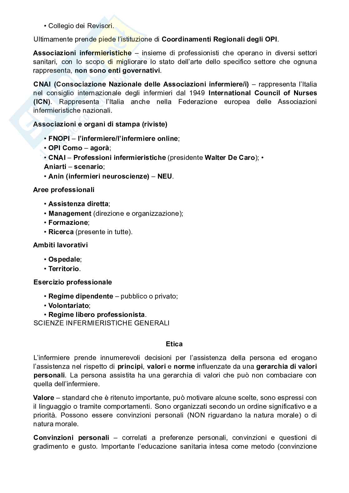 Scienze infermieristiche generali  Pag. 21
