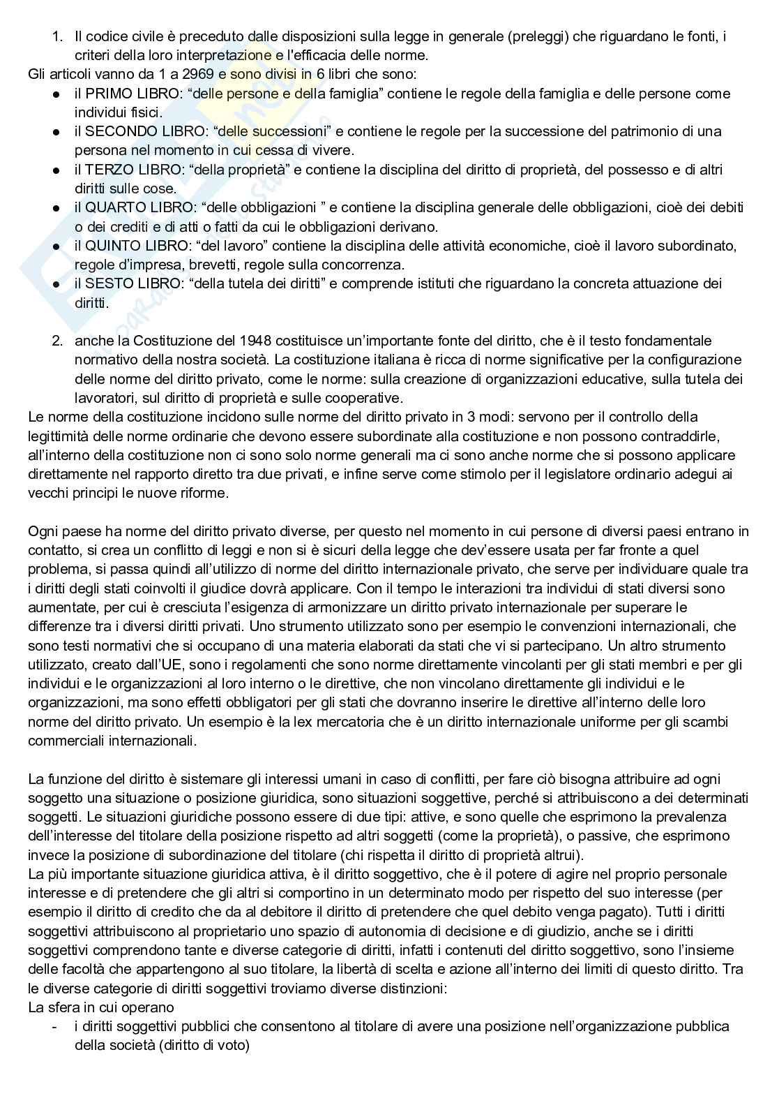 Appunti di Istituzioni di diritto privato Pag. 1