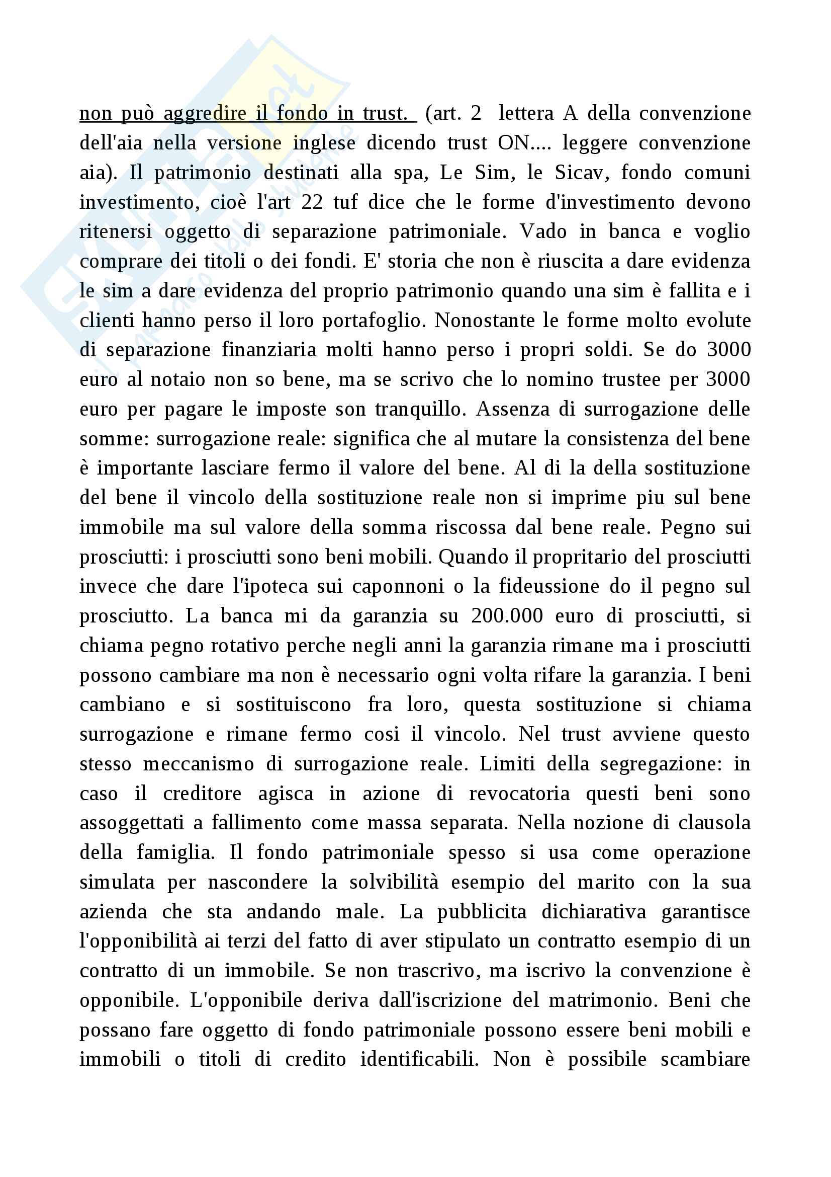Diritto commerciale trust APPUNTI p.manes Pag. 16