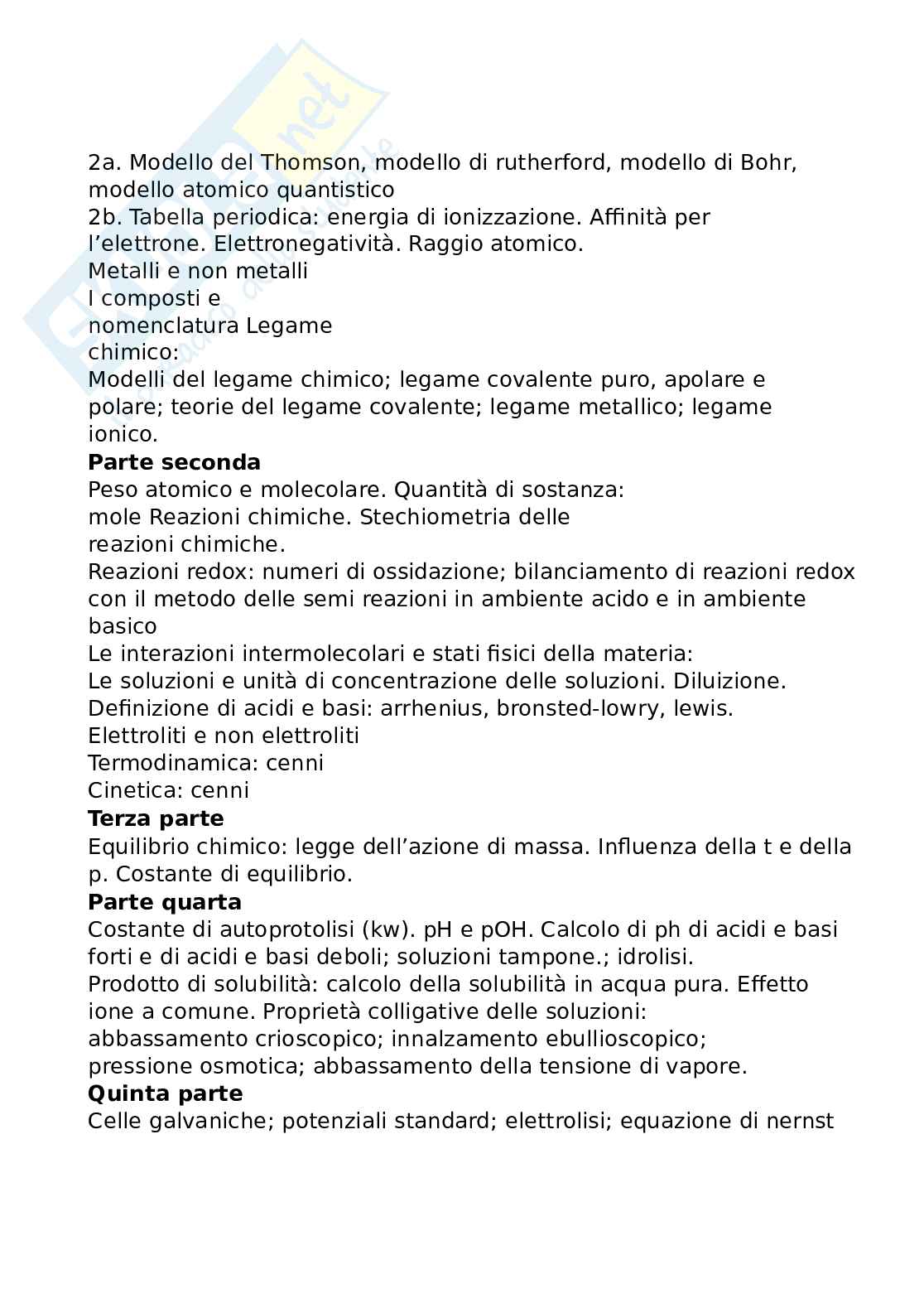 Chimica generale ed inorganica  Pag. 2