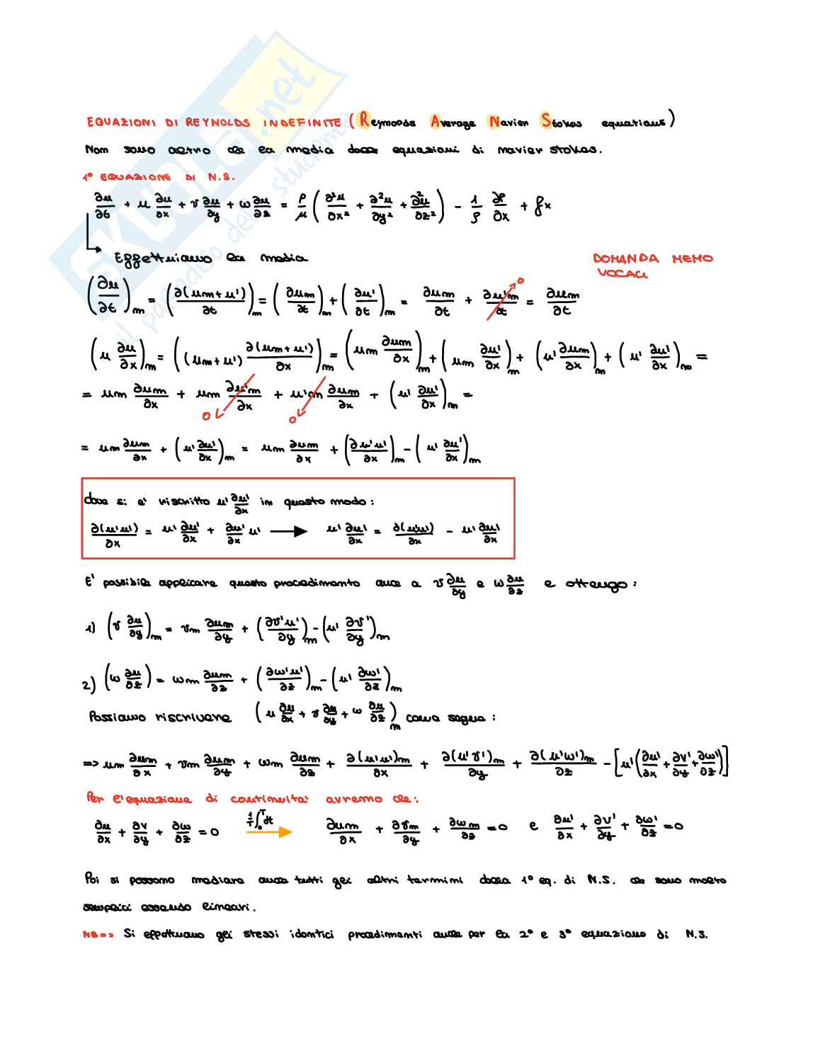 Appunti esame di meccanica dei fluidi, Parte 3 (dinamica dei fluidi viscosi, moti turbolenti, interazione fluido struttura) Pag. 21