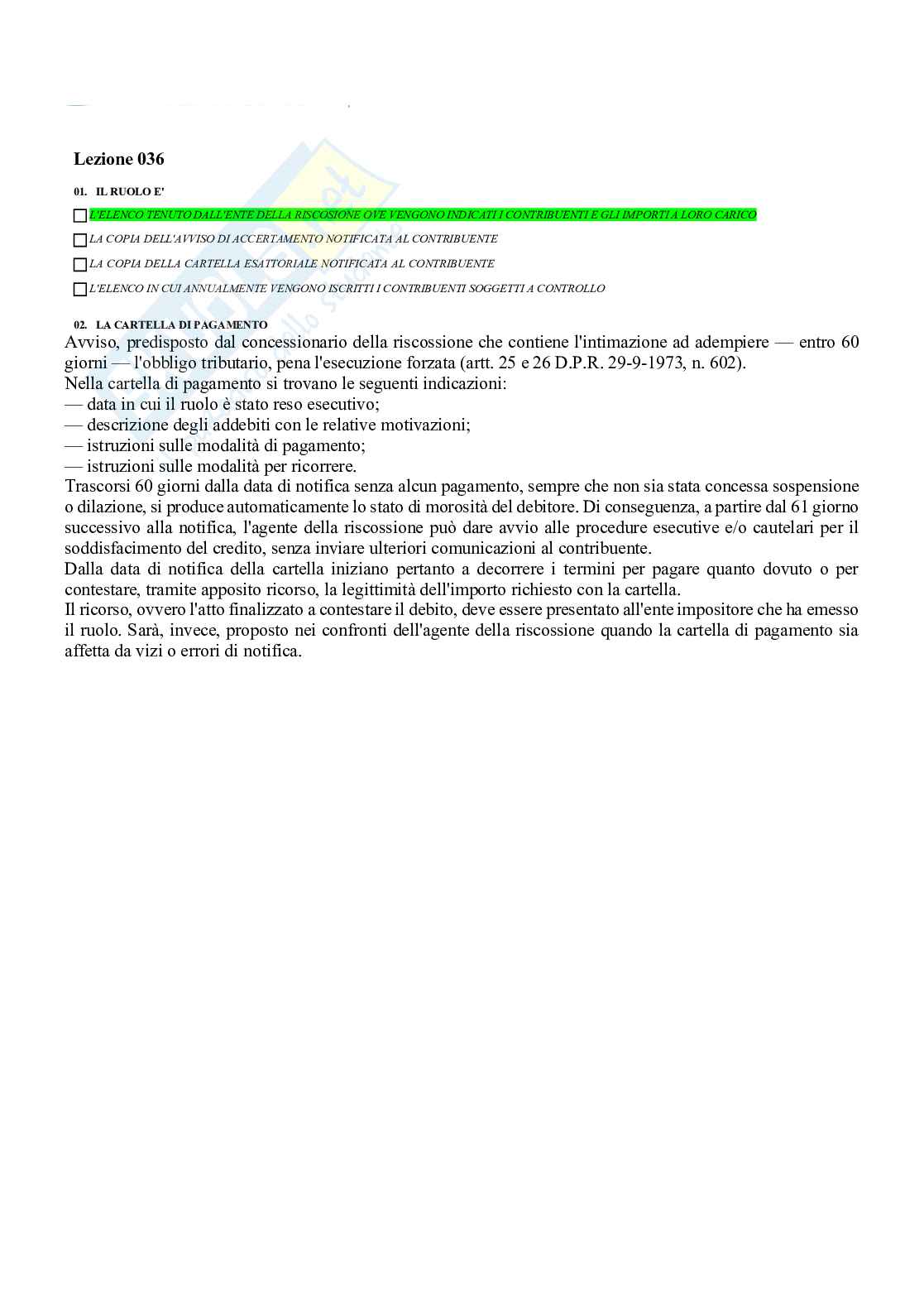 Domande e risposte chiuse + aperte Diritto tributario 2023-2024 Pag. 41