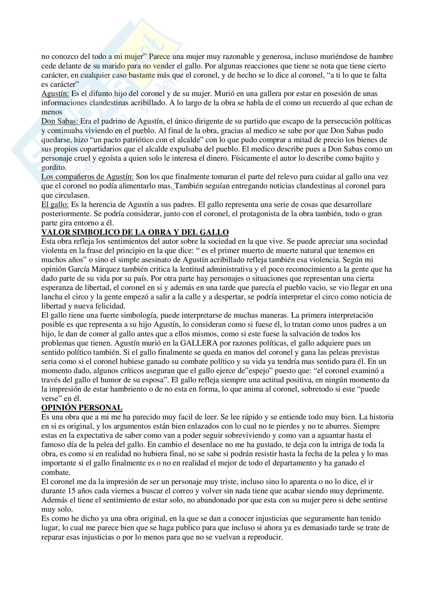 El Coronel no tiene quien le escriba - analisi Pag. 6