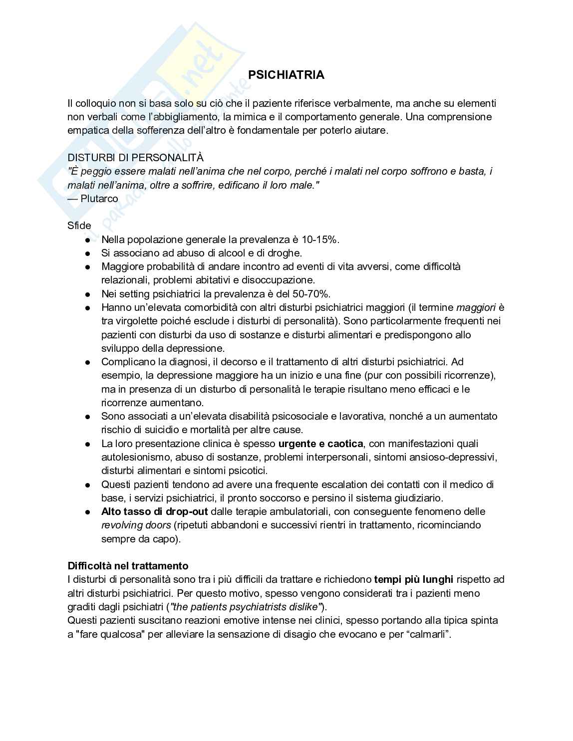 Appunti Psichiatria Pag. 1