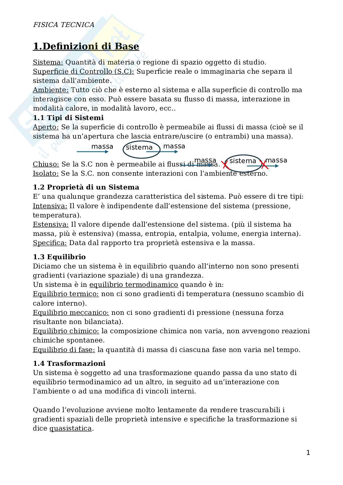 Appunti Fisica tecnica  Pag. 1