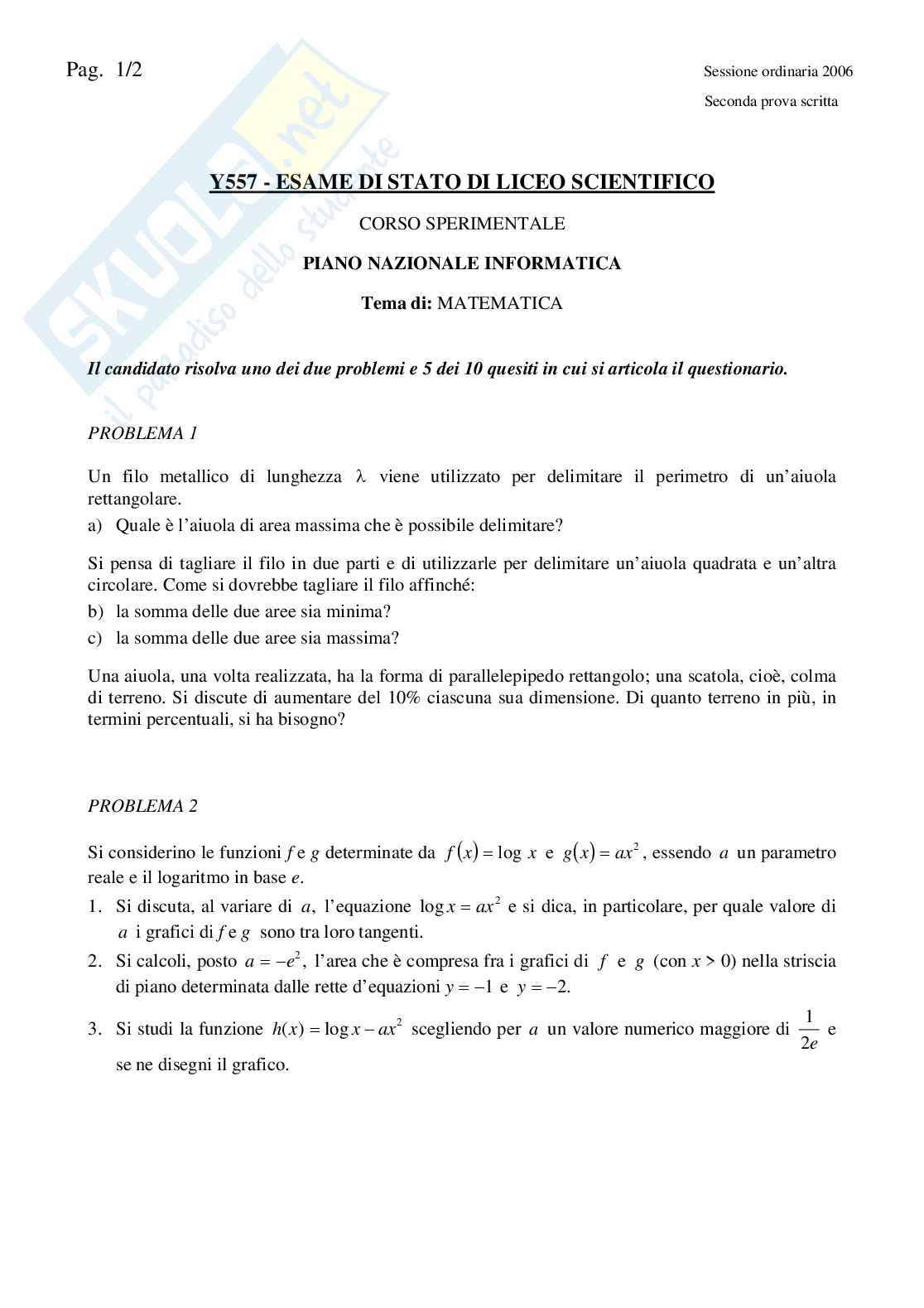 2006 - Liceo scientifico PNI Pag. 1