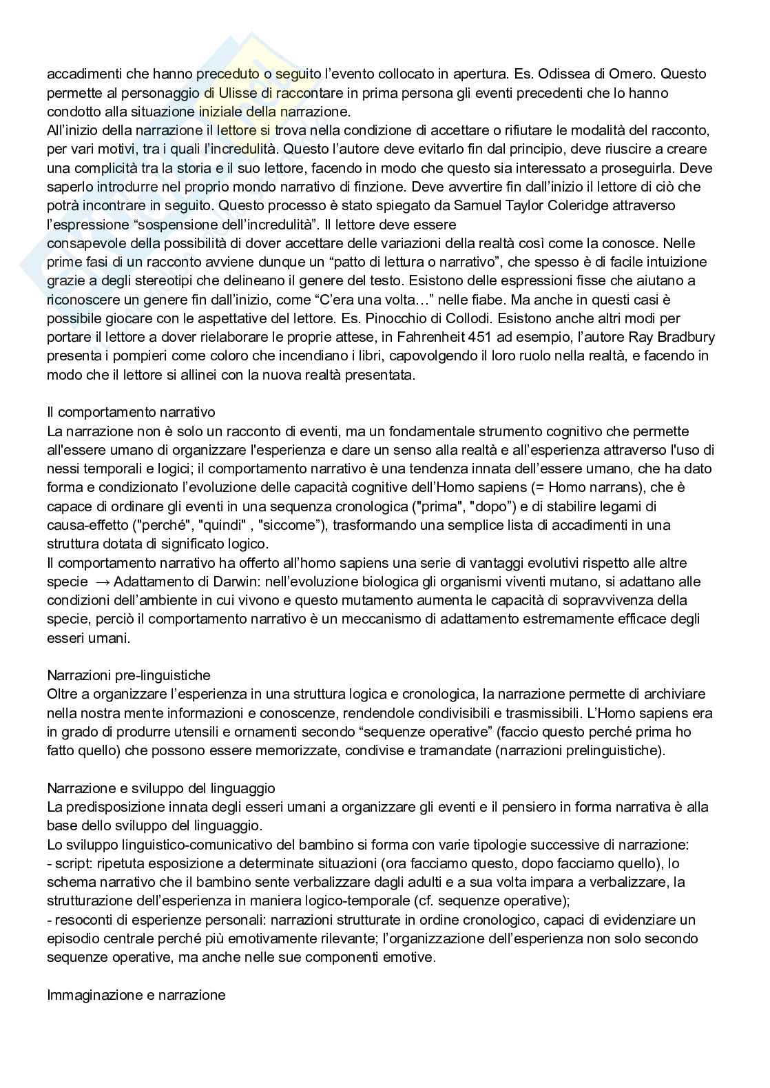 Riassunto esame Letterature comparate, Prof. Carmagnani Paola, libro consigliato Che cos’è la narrazione, Male a Est, Eva dalle sue rovine, Beloved, Bernardelli, Simionel, Devi, Morrison  Pag. 2