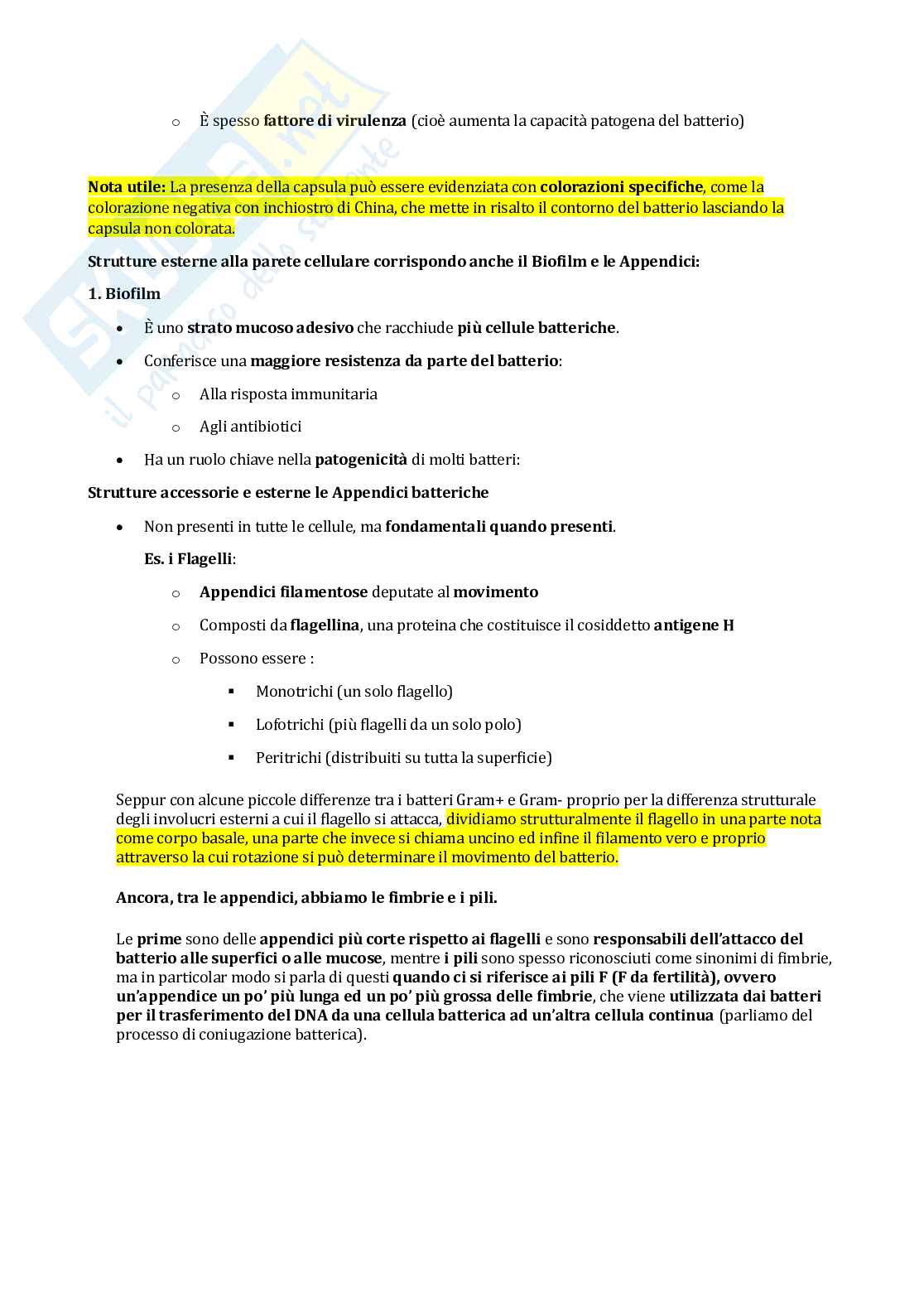 Appunti completi Nutrizione e microrganismi: infezioni e fermentazioni Pag. 11
