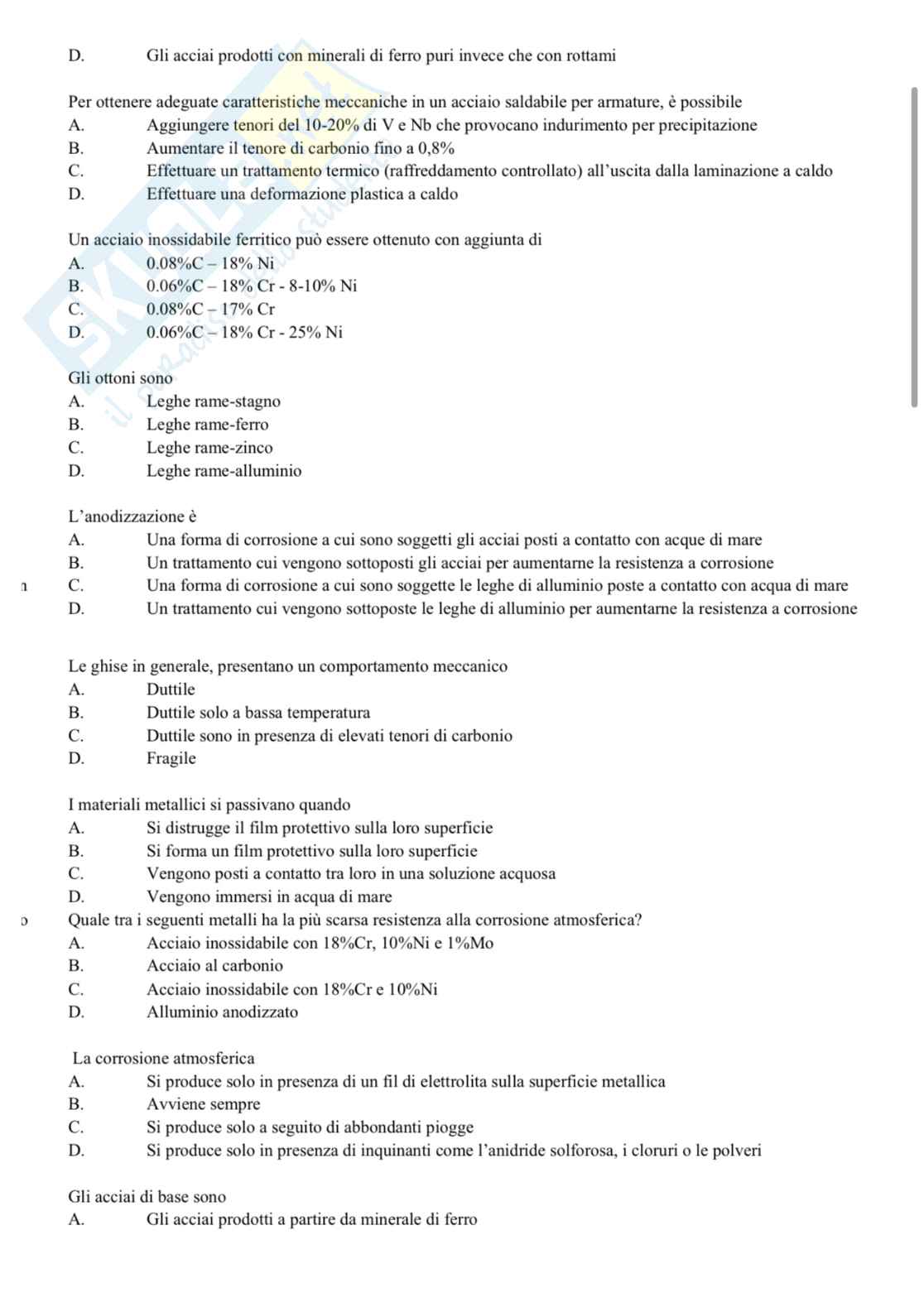 Domande preparazione primo parziale Tecnica delle costruzioni Pag. 11