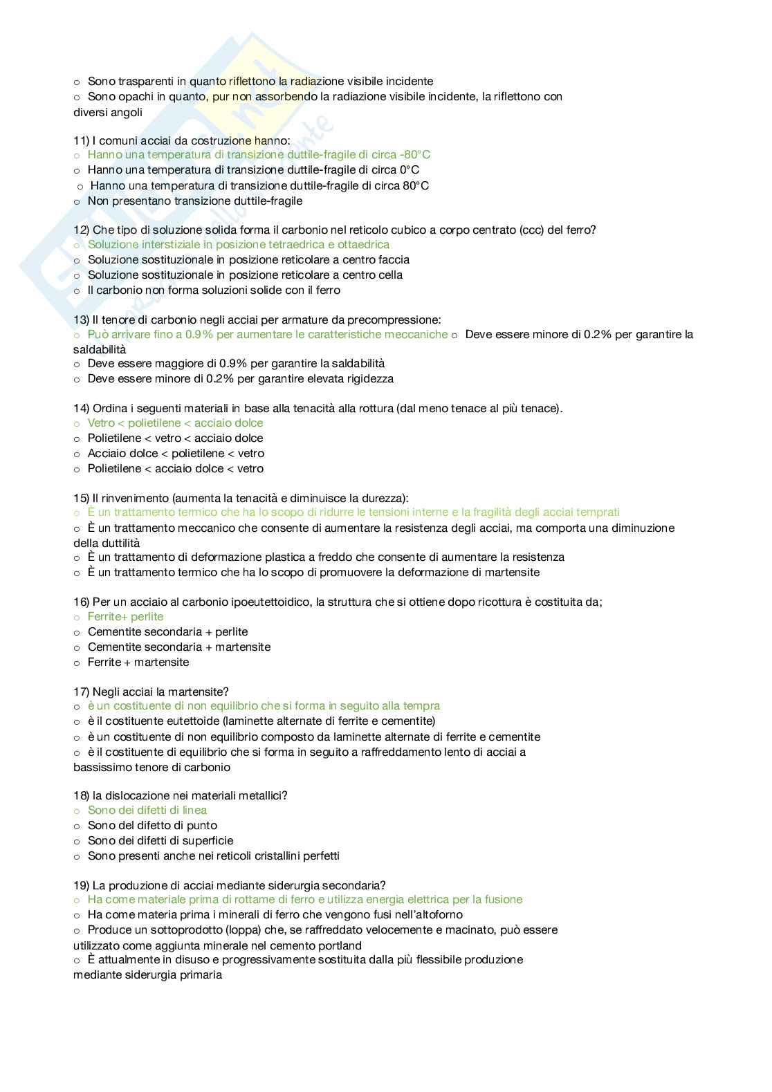 Domande preparazione primo parziale Tecnica delle costruzioni Pag. 2