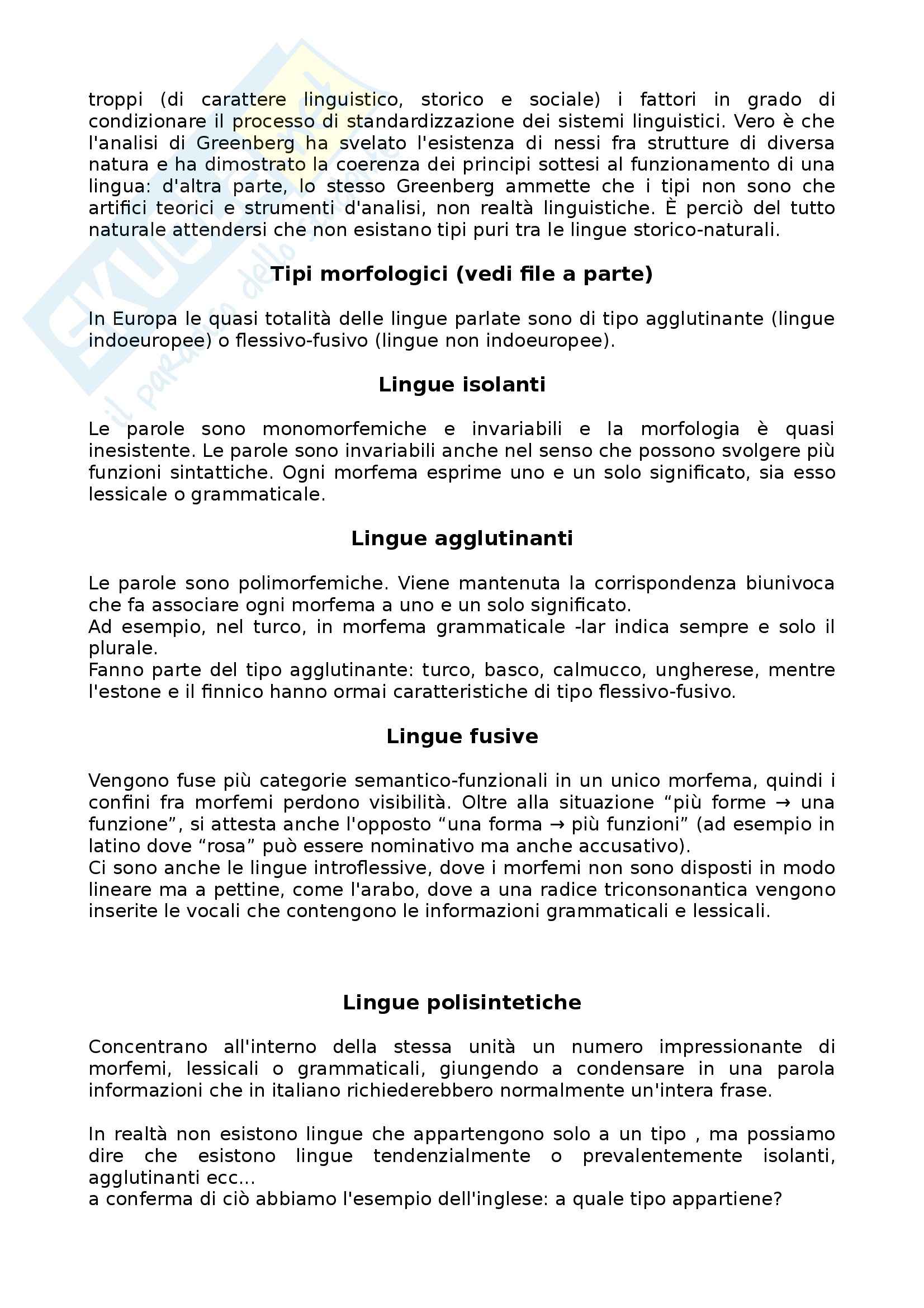 Riassunto esame Linguistica generale, prof. Scala, libro consigliato Lingue d'Europa: Elementi di storia e di tipologia linguistica, Banfi Pag. 41