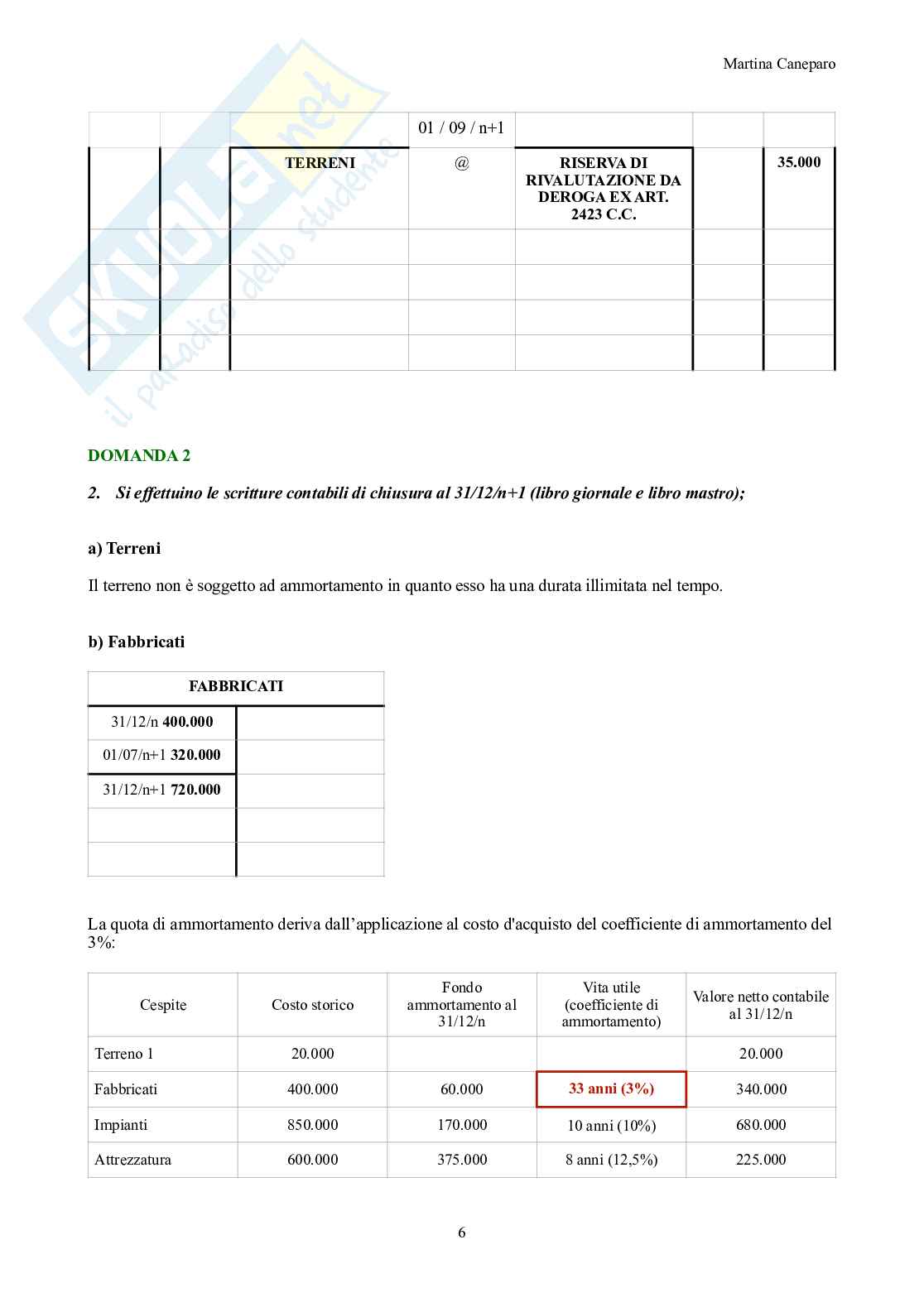 Ragioneria – Parte 2 – Esercizi svolti con scritture in partita doppia Pag. 6