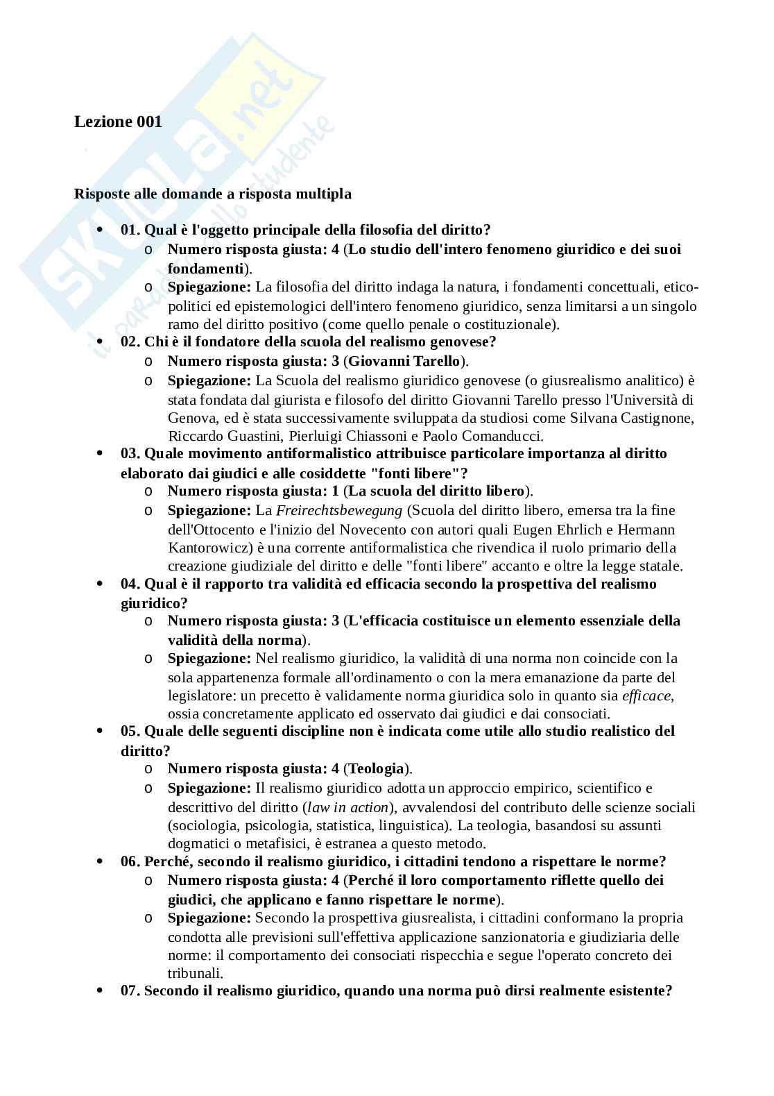 Paniere Filosofia del diritto Pag. 1