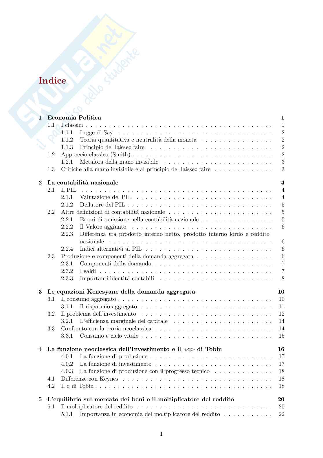 Appunti Analisi economica aggragata - modulo 1 Pag. 2