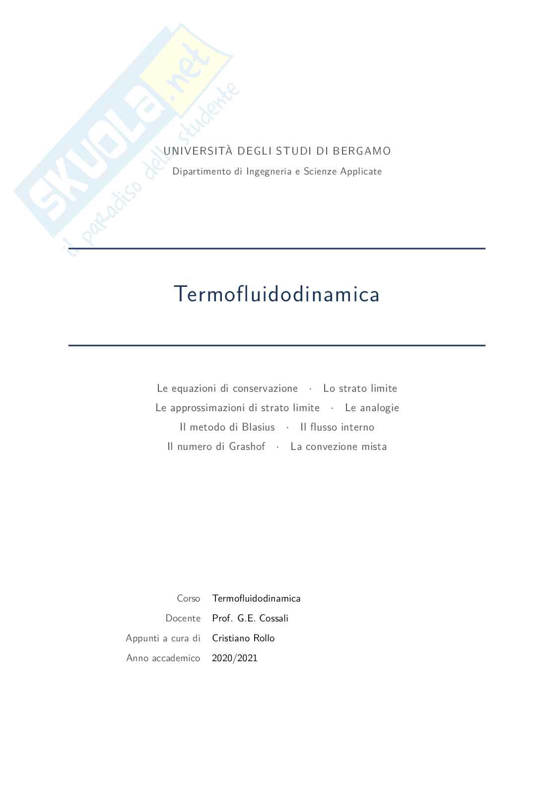 Appunti Termofluidodinamica - parte 1 Pag. 1