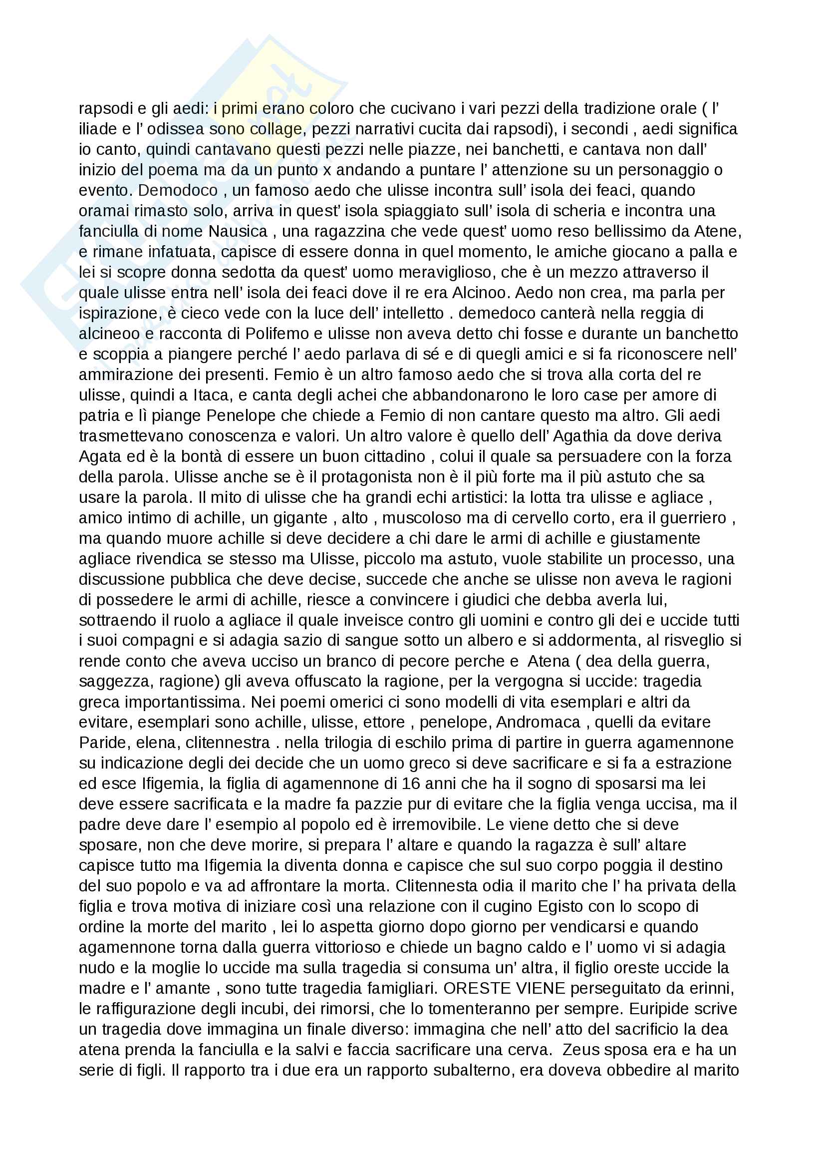 Appunti di Storia antica ( greca e romana)  presi durante le lezioni del prof. Mariggiò Pag. 16